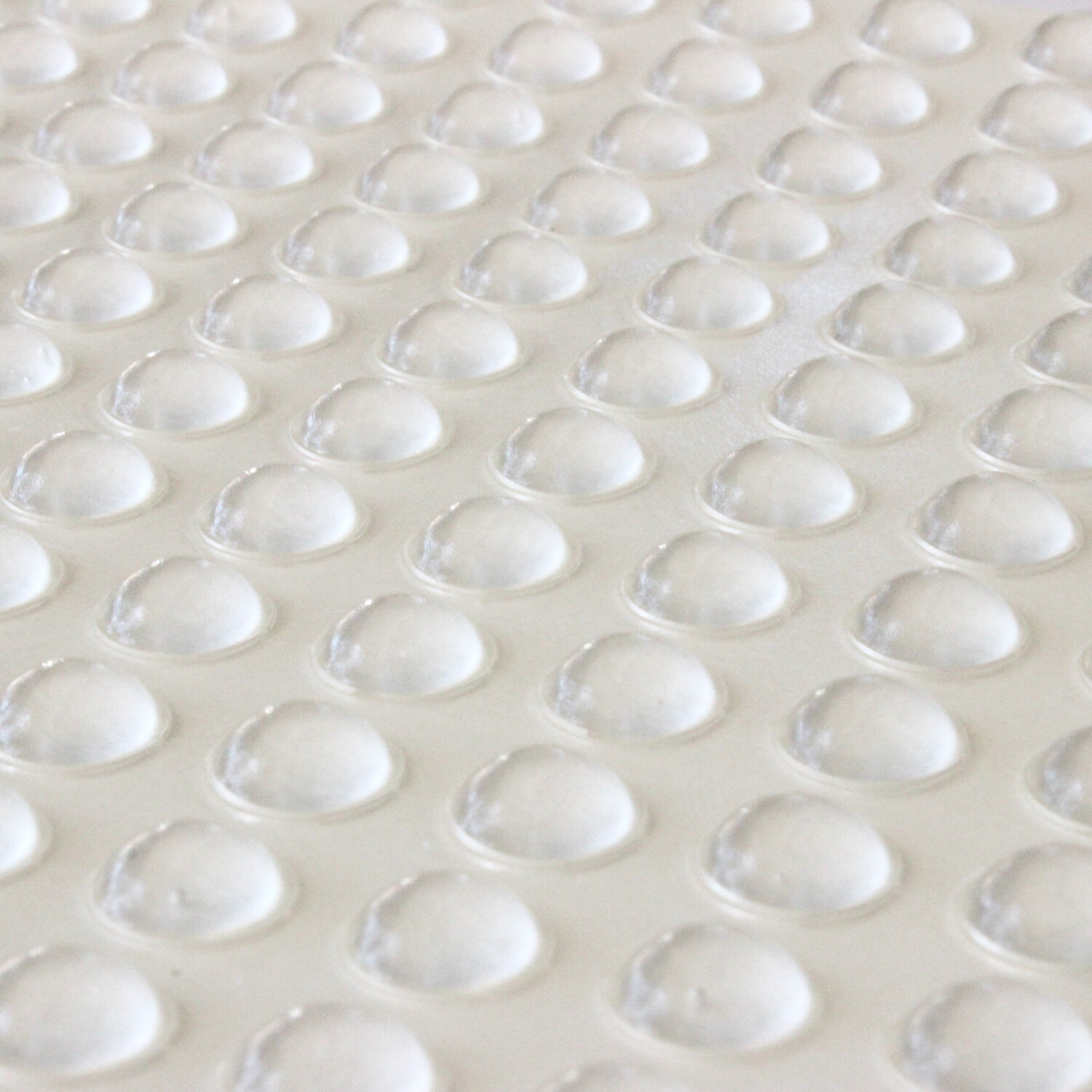 72 Pack Round Small Clear Cabinet & Furniture Bumpers 9.5mm Diameter Made In US
