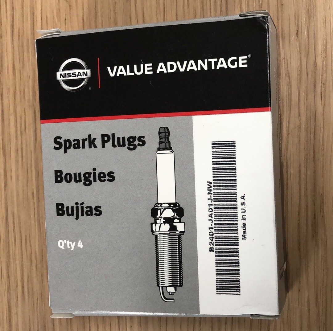 GENUINE OEM NISSAN VALUE ADVANTAGE SPARK PLUG - SET OF 4 (B2401-JA01J-NW)