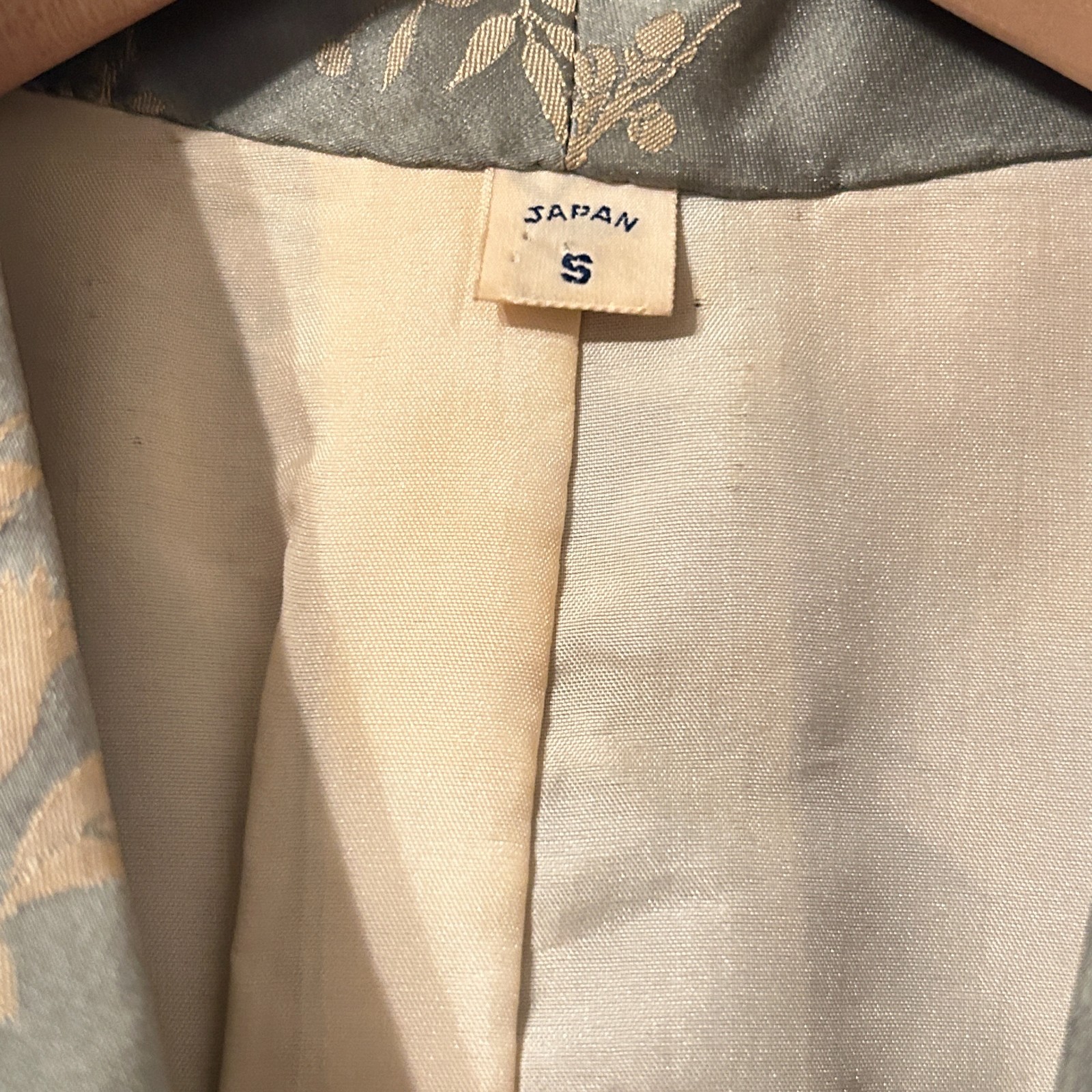 Vintage Madame Mme Butterfly 60s Silk Brocade Japanese Kimono Robe Floral Belted