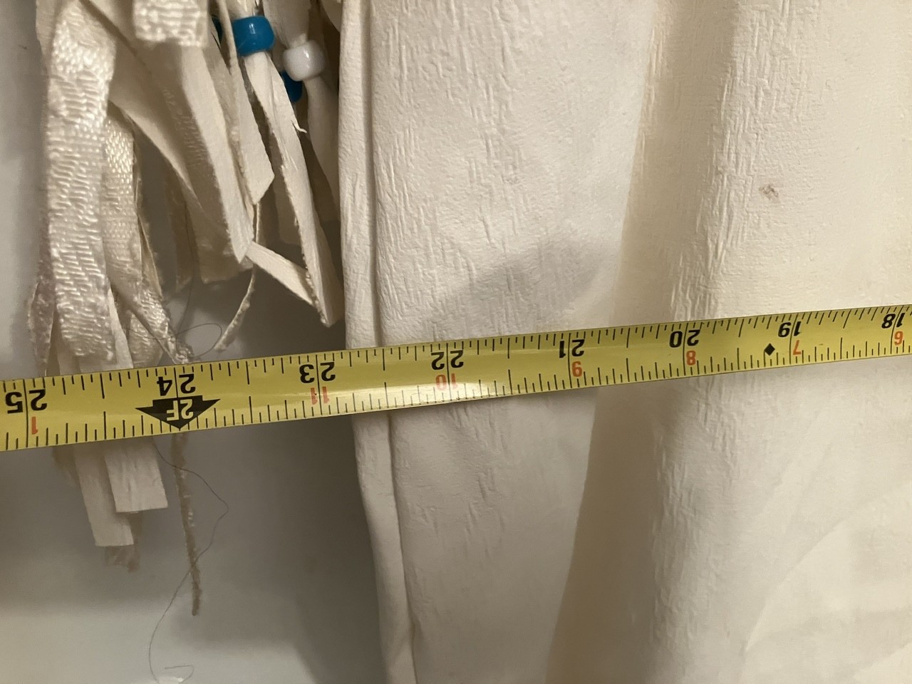 vintage white leather fringe Native American indian dress conchos turquoise bead