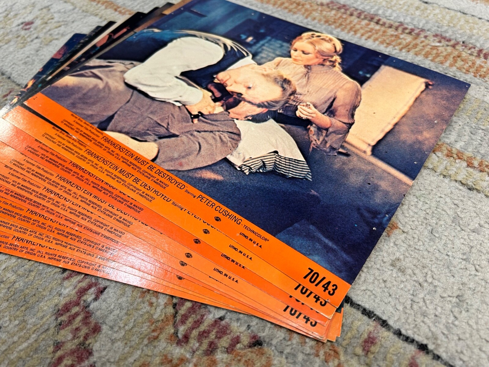 1970 Frankenstein Must Be Destroyed - 8x10 Lobby Card Set - Peter Cushing