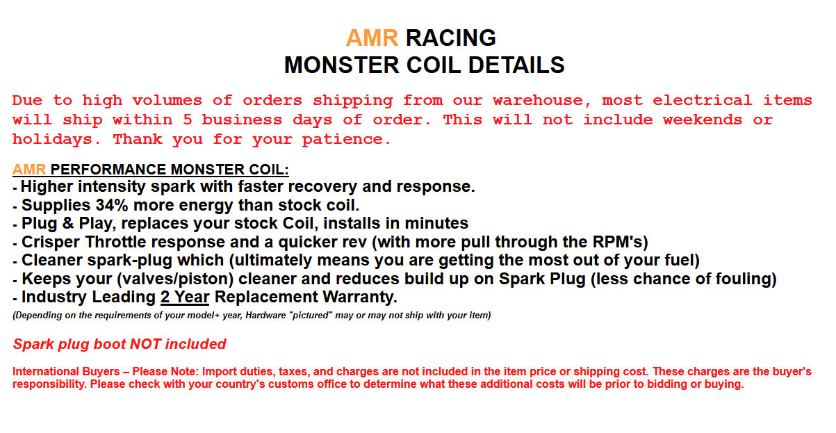 High Performance Ignition Coils for Kawasaki KFX700 All Years (2-Pack)