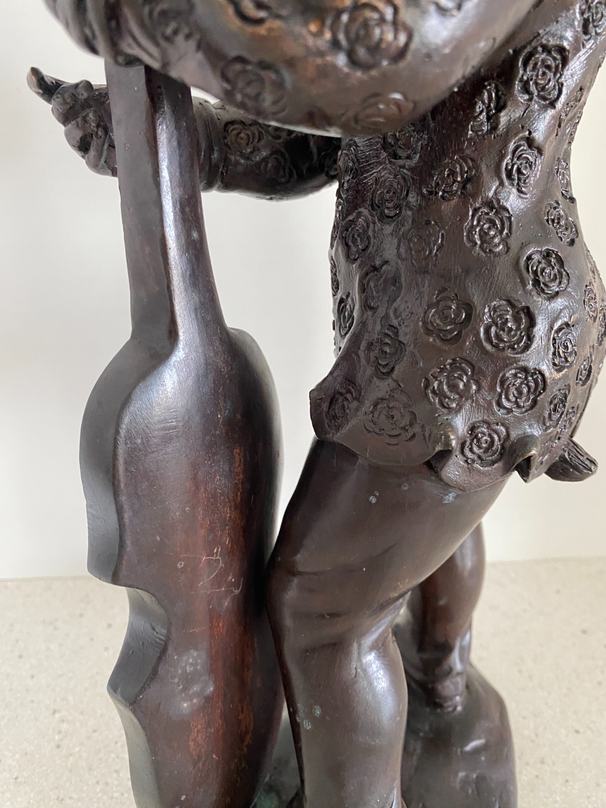 Vtg 17" Bronze Anthropomorphic Rabbit Sculpture Playing Cello Maitland Smith MCM