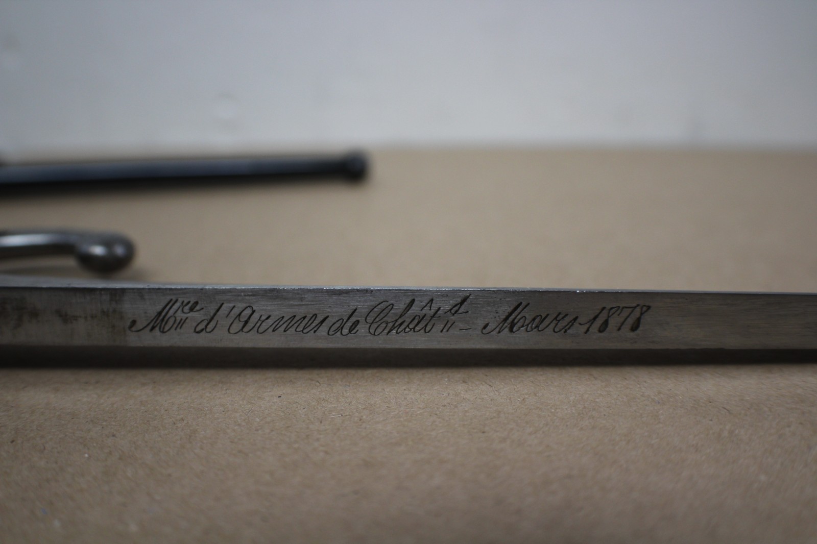 M1874 France GRAS Sword Type Bayonet W/Original Metal Scabbard