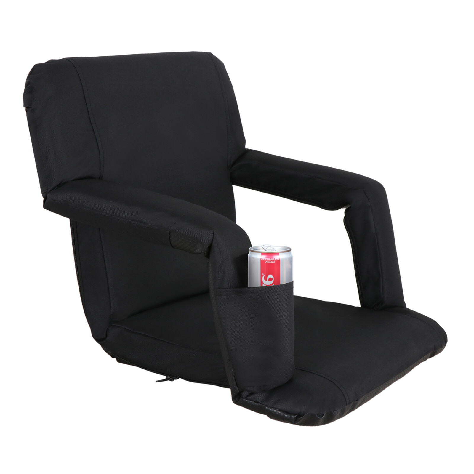 Wide Stadium Seats Chairs For Bleachers w/Back Cushion 5 Reclining Position