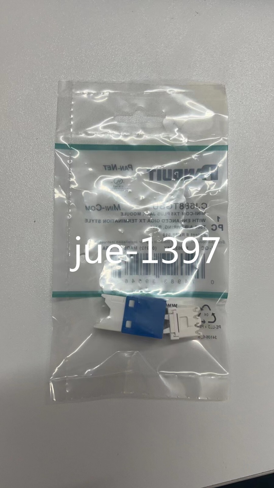 Panduit Giga TX Cat6 jack blue CJ688TGBU BOX OF 50. Free shipping！