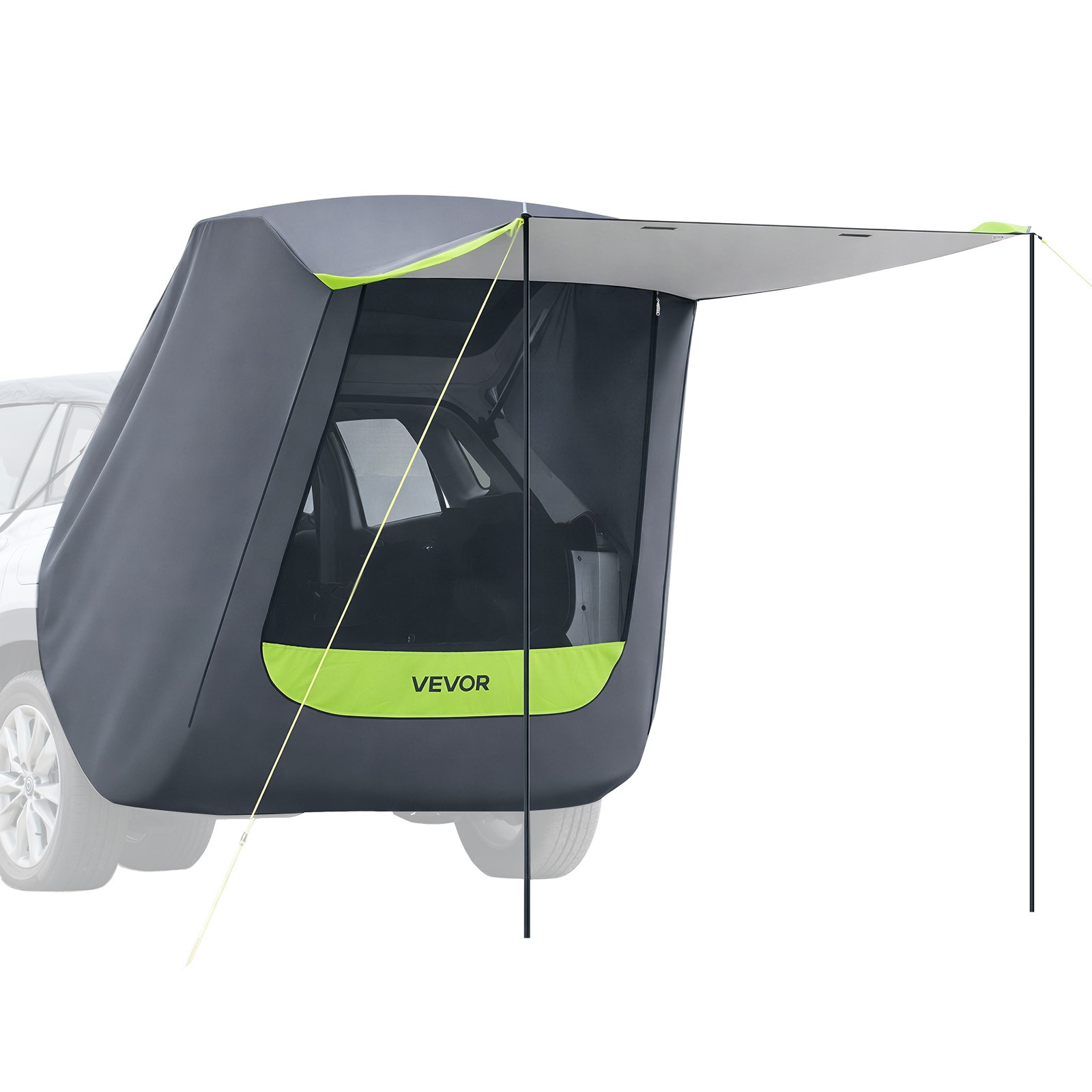 VEVOR SUV Tent with Shade Awning PU2000mm Waterproof SUV Tailgate Camping Tent