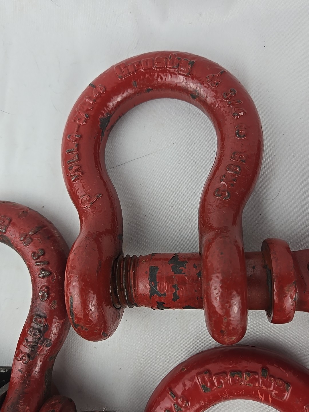 Lot Of 4 Crosby 3/4" 4-3/4 Ton WLL Red Screw Pin Anchor Shackle