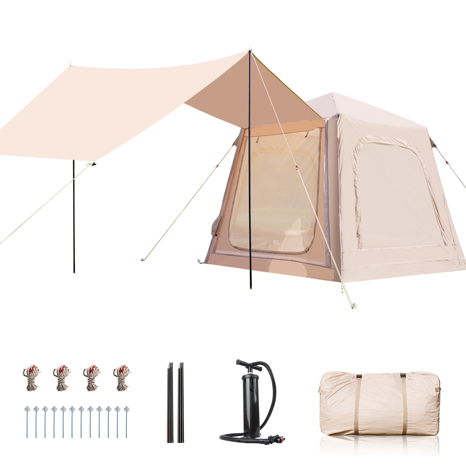 2 Person Inflatable Camping Tent Large Blow Up Tent, New