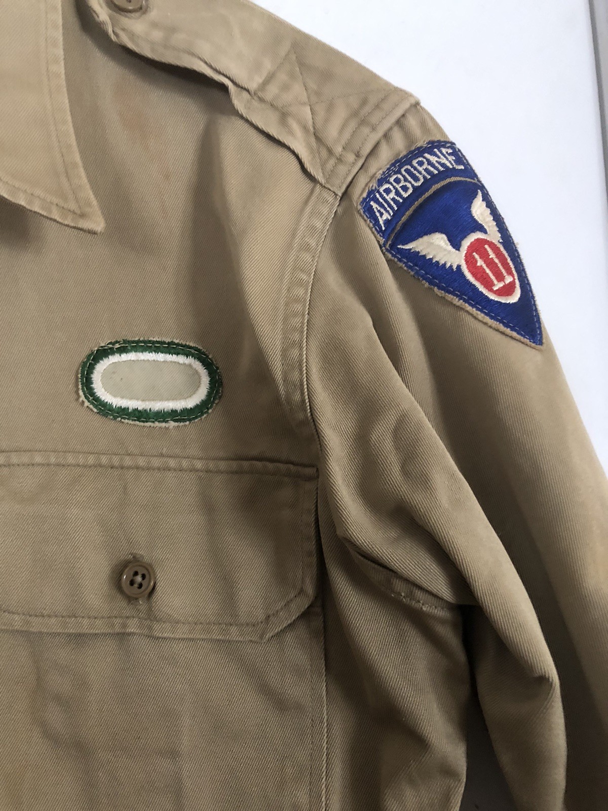 511th Parachute Infantry 11th Airborne Korean War CLASS B SHIRT & Oval 1951 Date