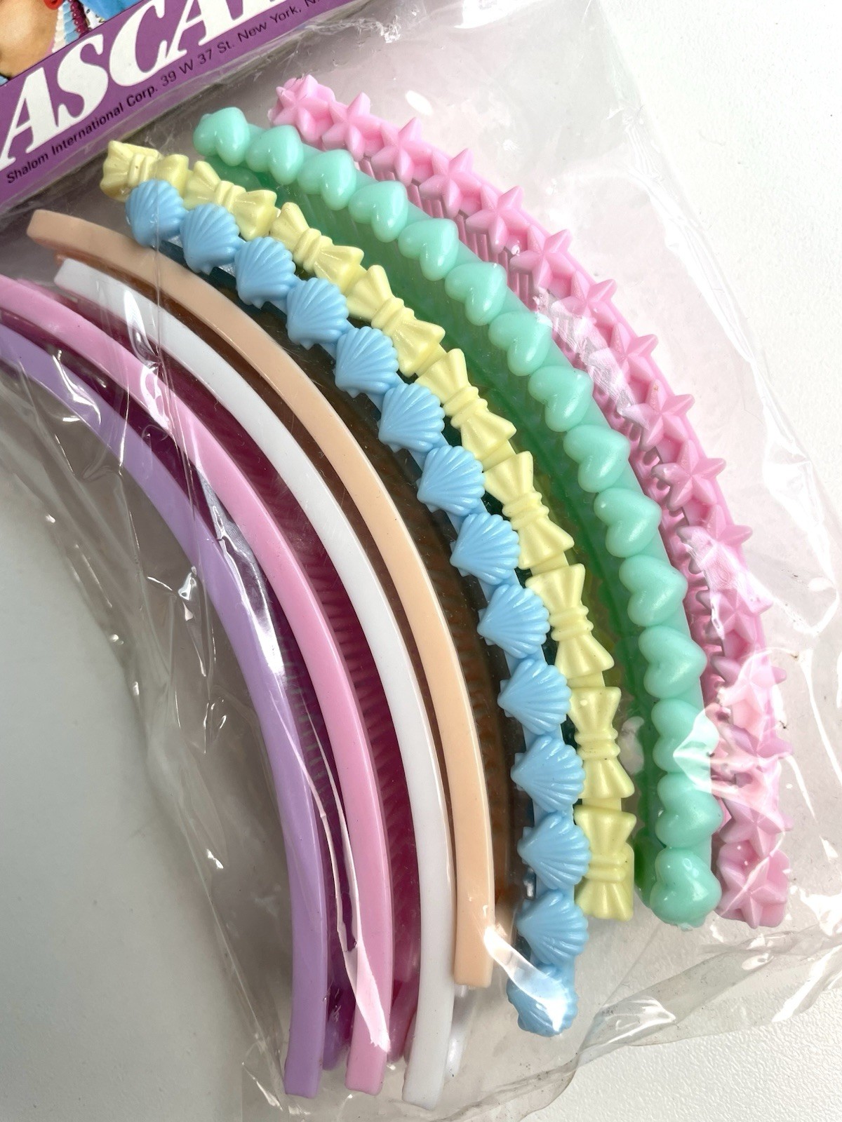 Vintage 80s KASCADES Banana Hair Clip Retro 8 Pack NEW