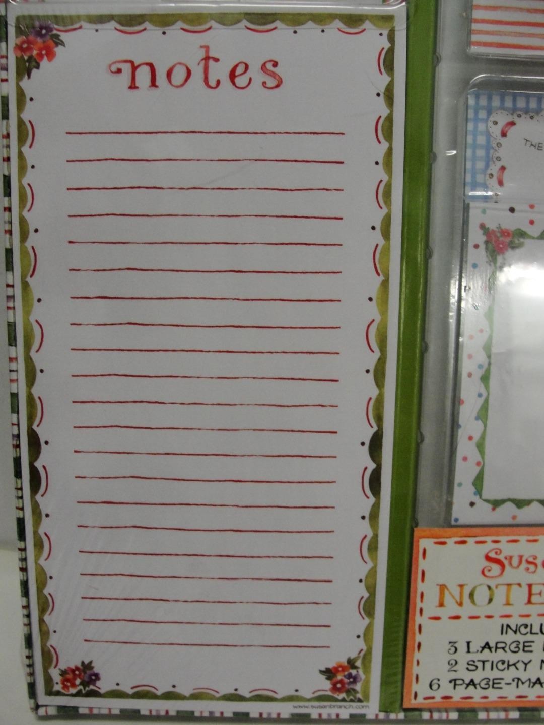 Susan Branch 360 Piece Notepad Set - 3 Lg Pads - 2 Sticky - 6 Page Marker Pads