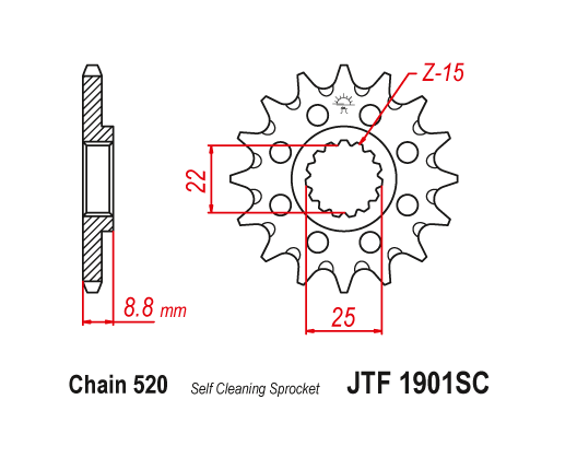JT Front Sprocket 13 13T Tooth KTM BETA Husqvarna Husaberg