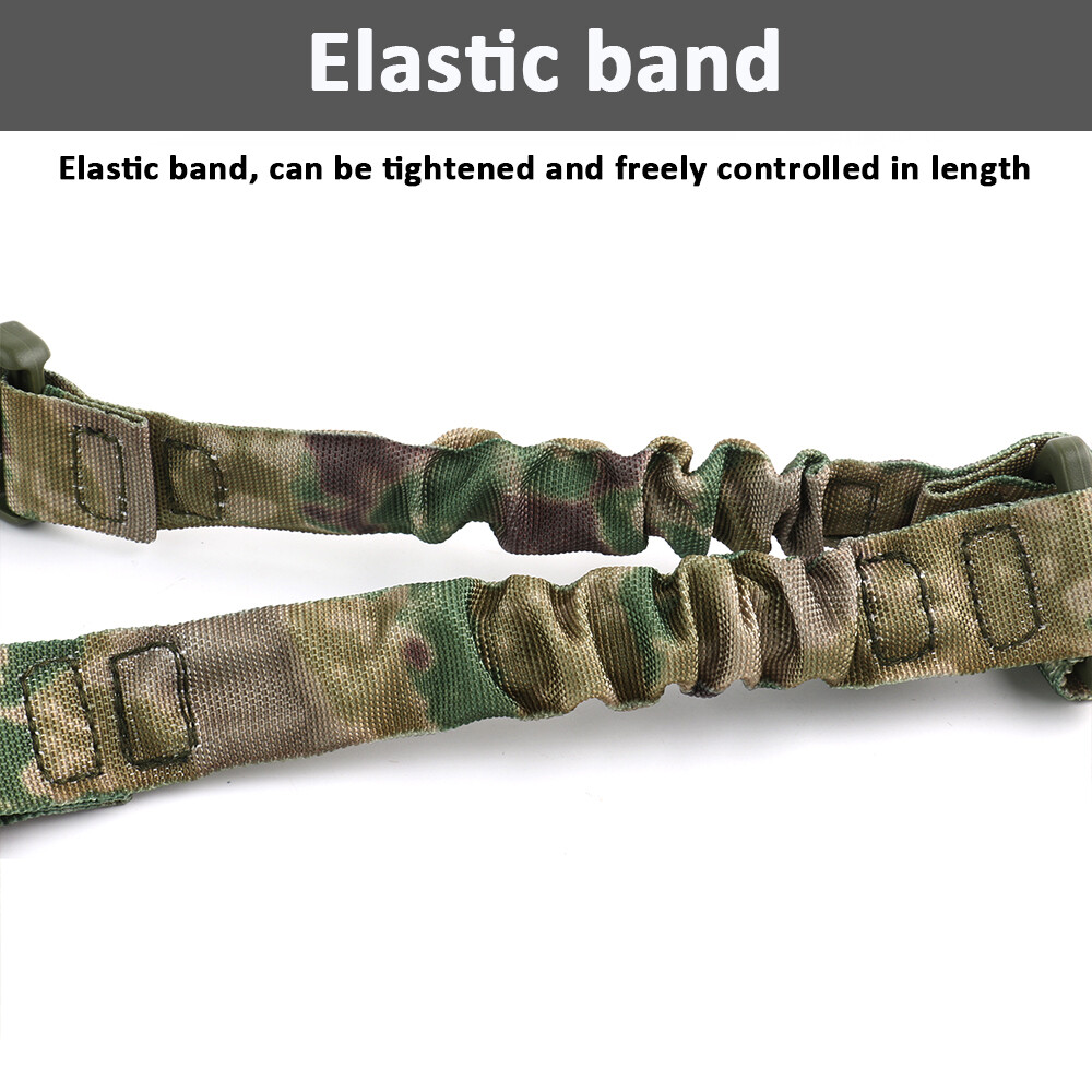 Single Point Gun Rifle Sling Bungee Strap w/ M-LOK Quick Release QD Sling Swivel