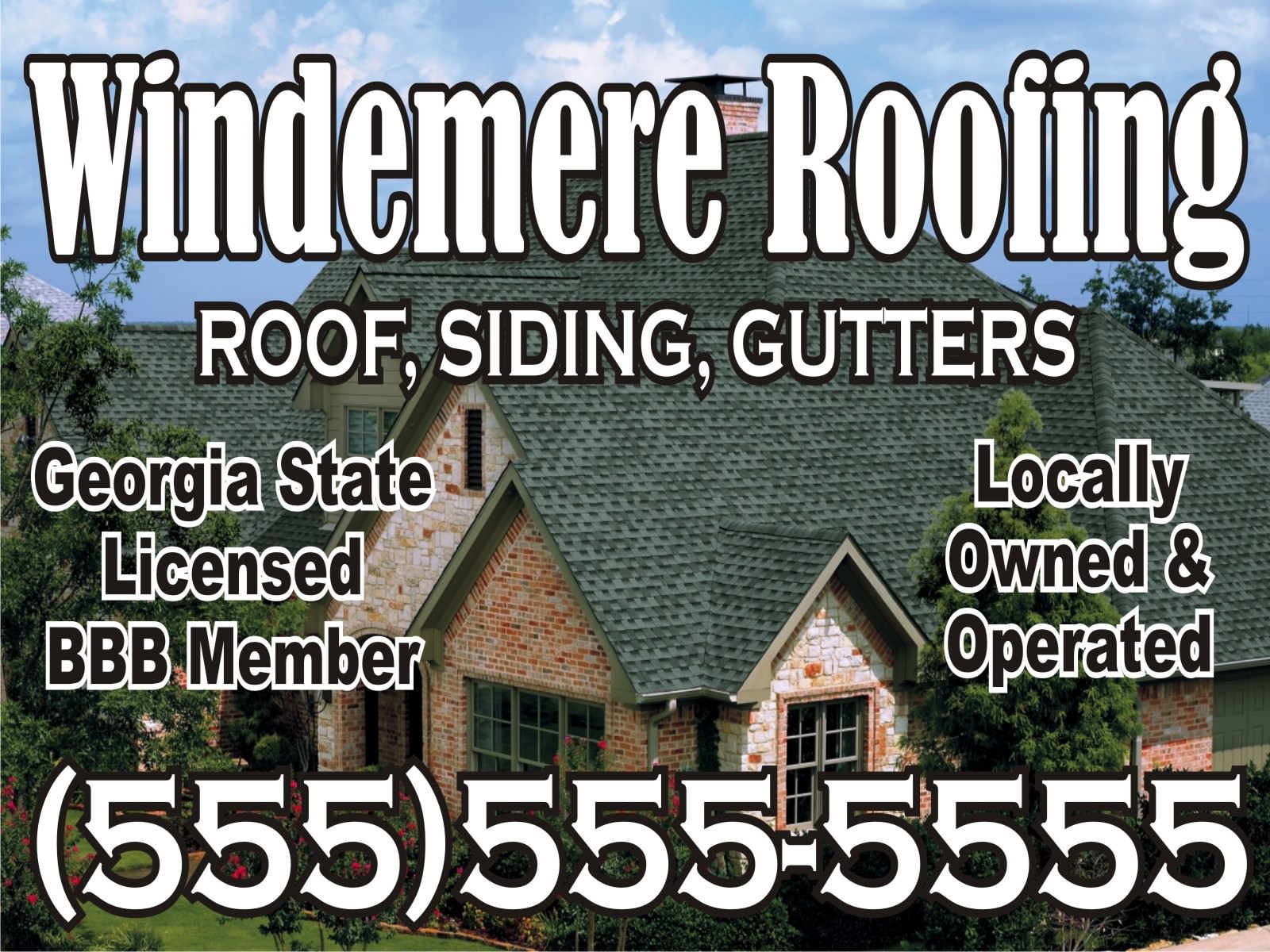 25 18x24 Full Color Custom Yard Signs - Printed Two Sides