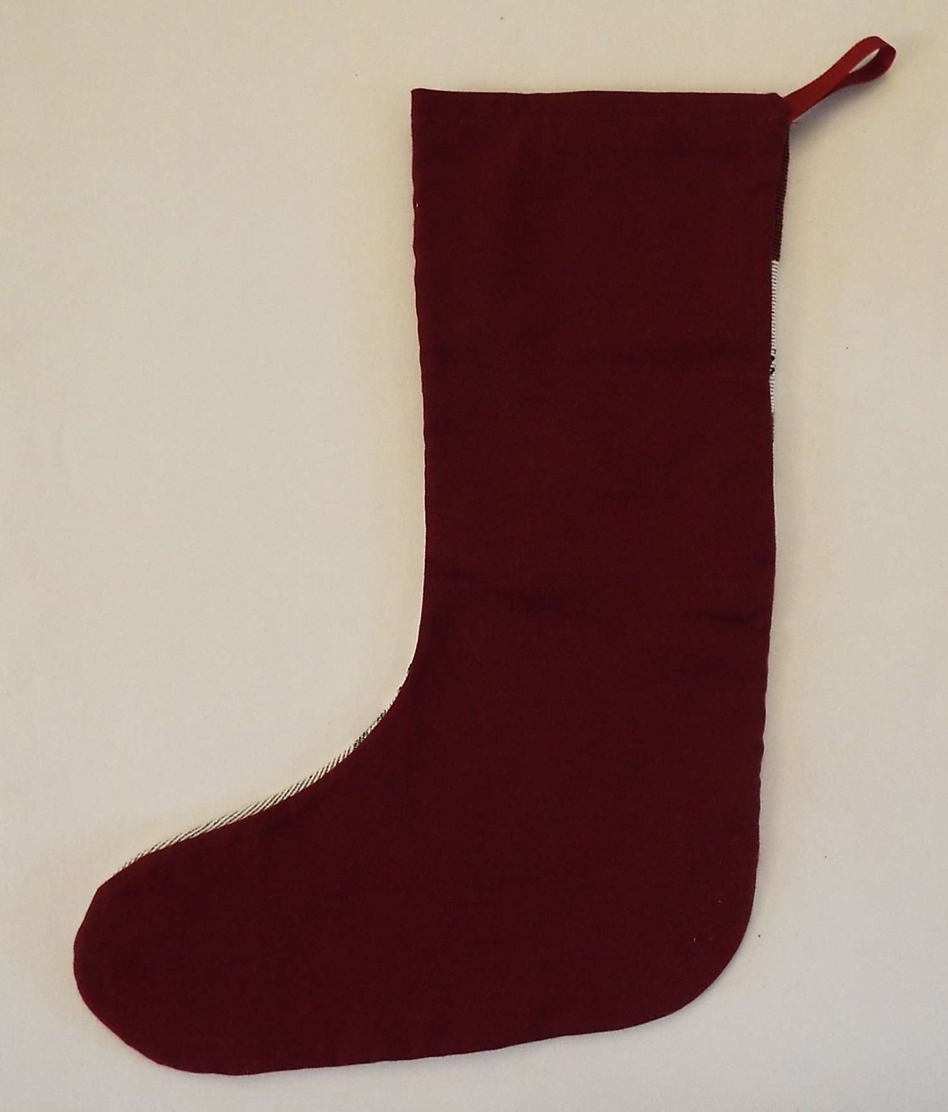 Riverdale Christmas Stocking Holiday Horn Vtg Gold Maroon Green 17"