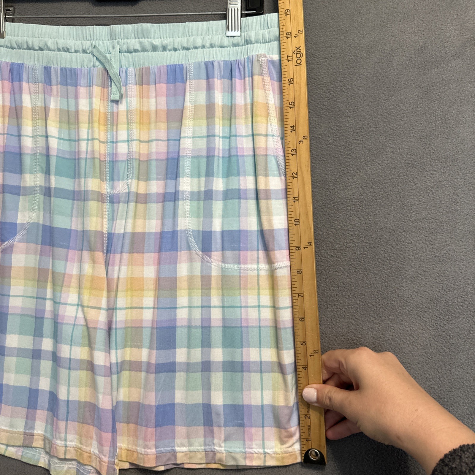 Little Sleepies Daddy & Me Bamboo Sleep Shorts Pajamas Mens XXL Pastel Plaid