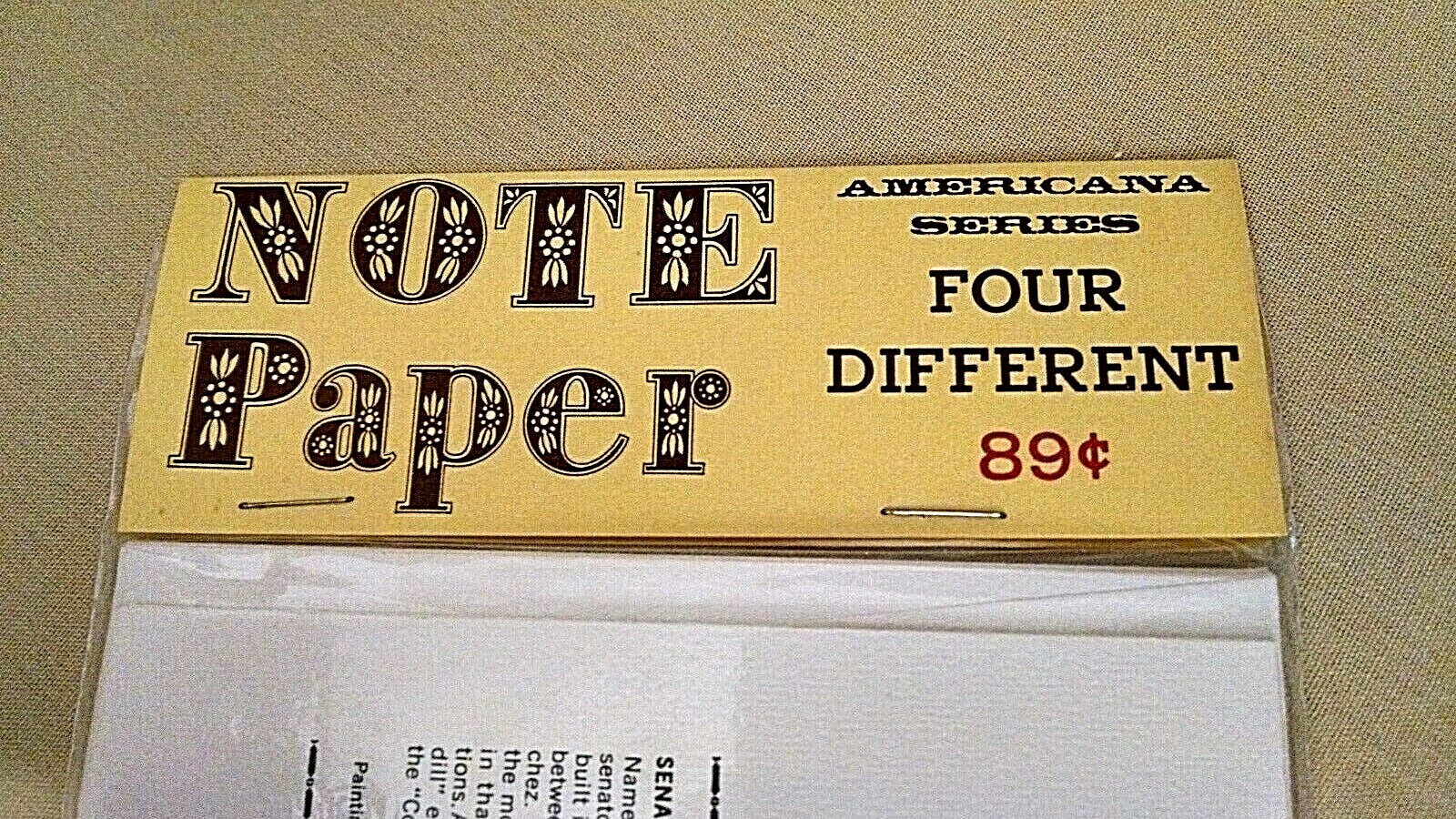 RIVERBOAT NOTE PAPER SET 4 CARD ENV WILLIAM E REED SENATOR CORDILL BETSY ANN.