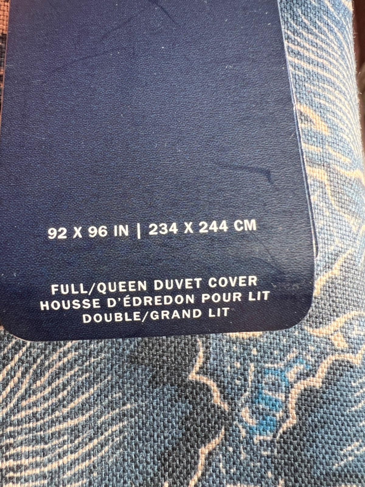 3pc RALPH LAUREN Queen Duvet Set HARLOW BRINLY FOREST BROWN / KEATON INDIGO BLUE