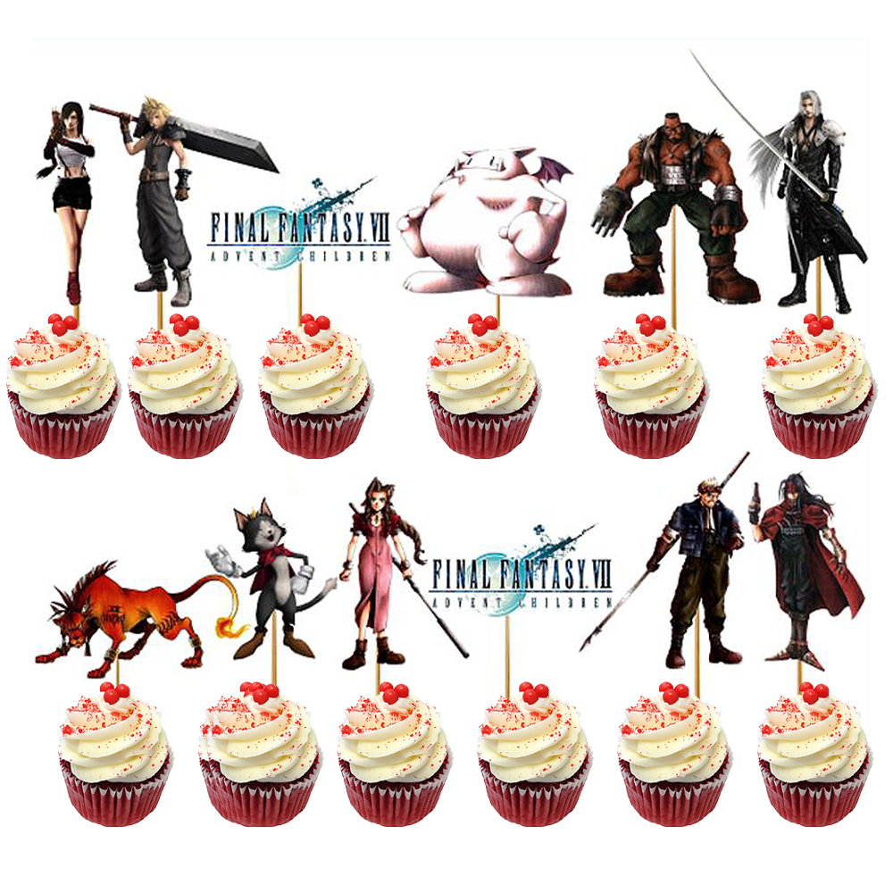FINAL FANTASY CUPCAKE BALLOON CAKE TOPPER birthday party decoration idea