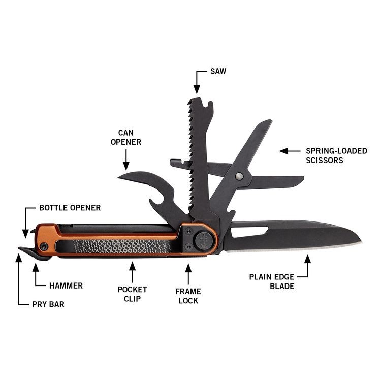 NEW GERBER Armbar Scout Multi-Tool BURNT🔥🟠ORANGE 1064393.