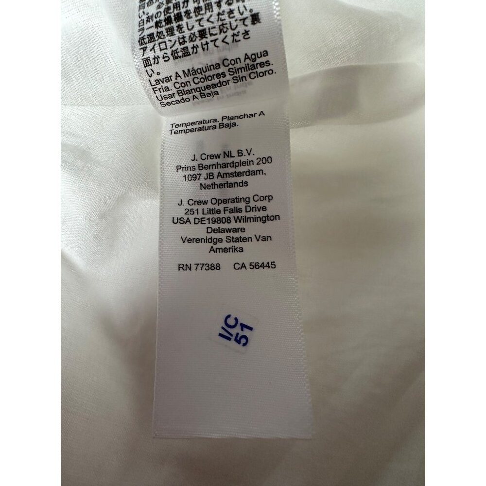 J.Crew Skirt Women L White Eyelet Scalloped Hem Mini Flared Cotton Old Money