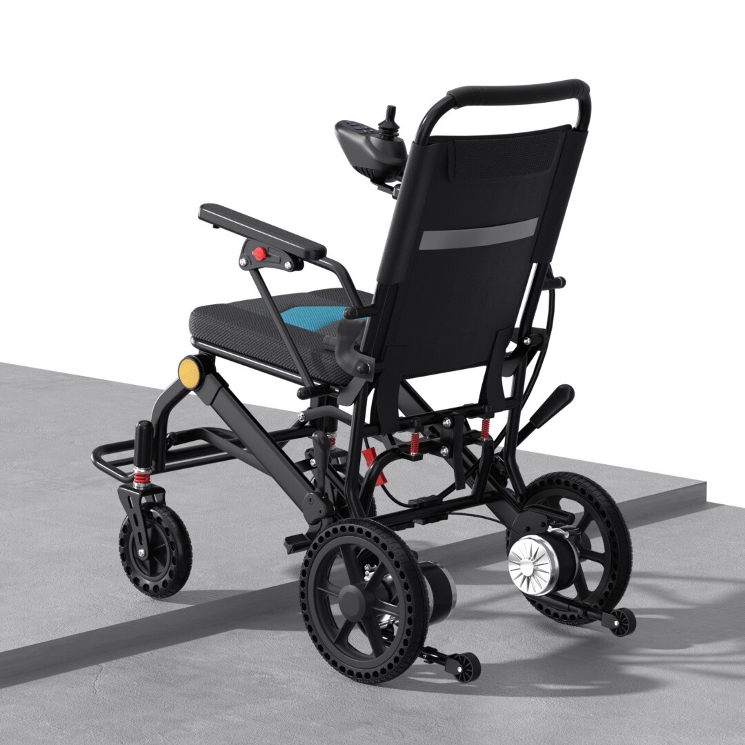 Foldable Lightweight Electric Wheelchair Mobility Powerchair All Terrain Adults