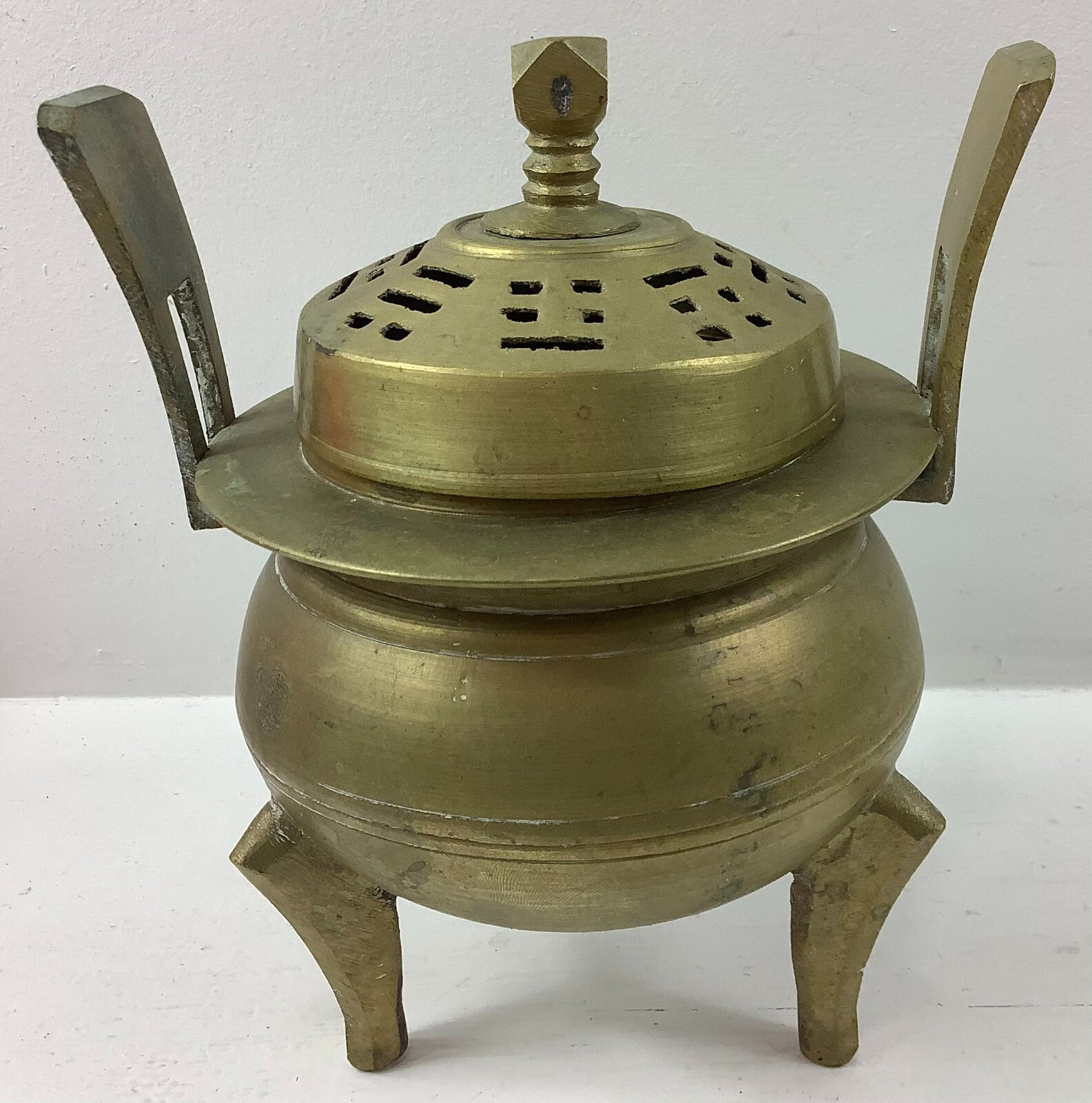 Vintage Metal Asian Chinese Censer Incense Burner
