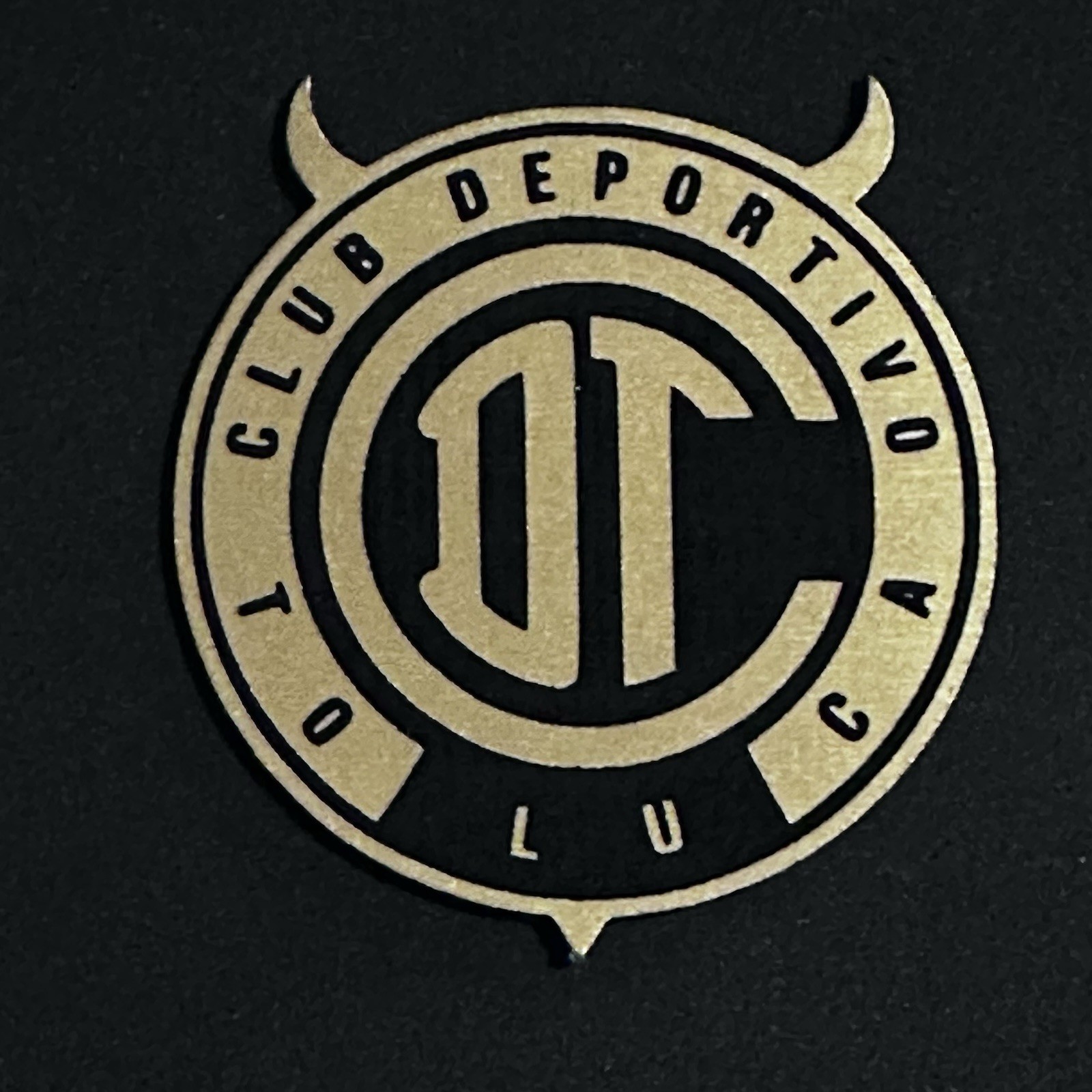 Club Deportivo Toluca laser engraving iron on patch Gold And Black 2.5”