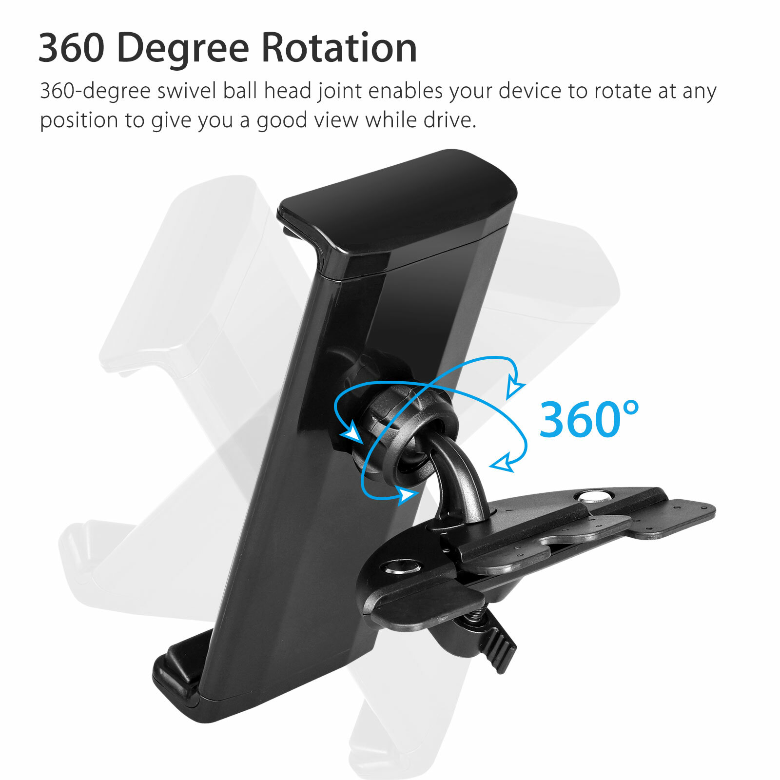 360° Car CD Slot Holder Mount Stand Universal for Galaxy Tab iPad Tablet Phone