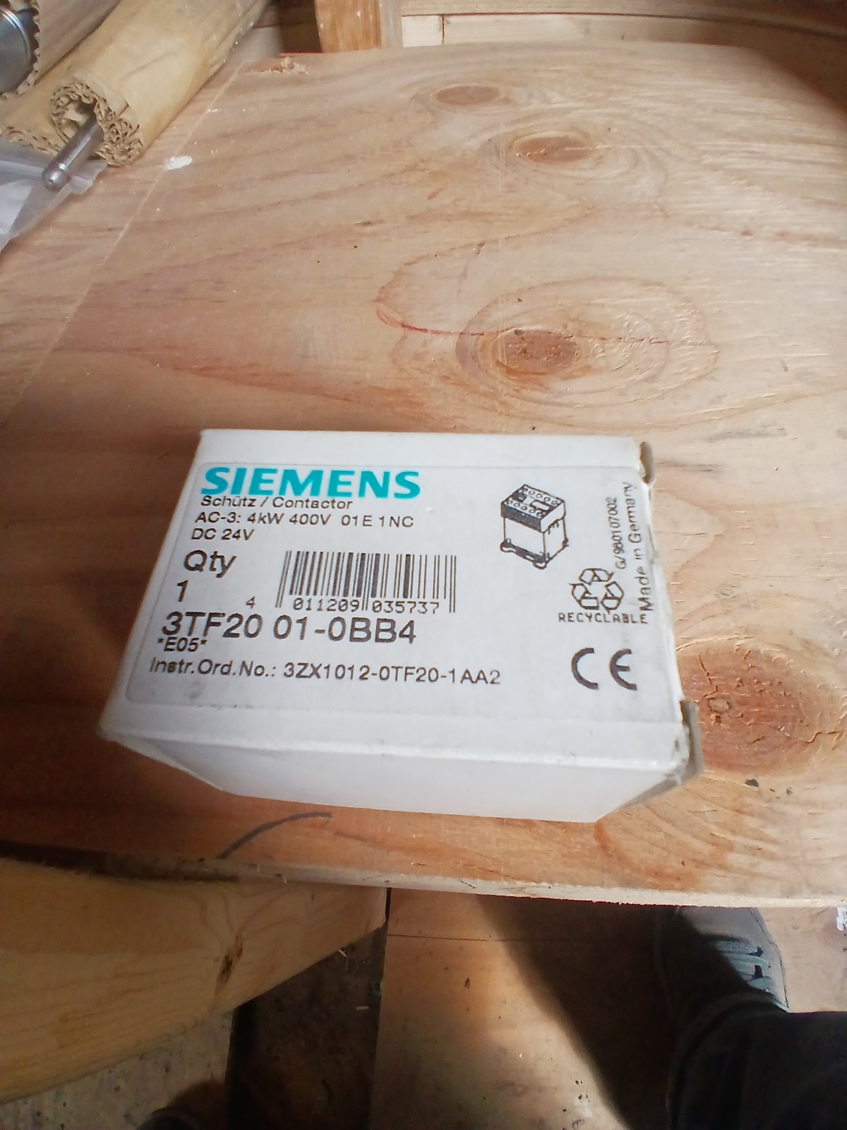 SIEMENS Contactor 3TF2001-0BB4 3TF20 01-0BB4 24VDC