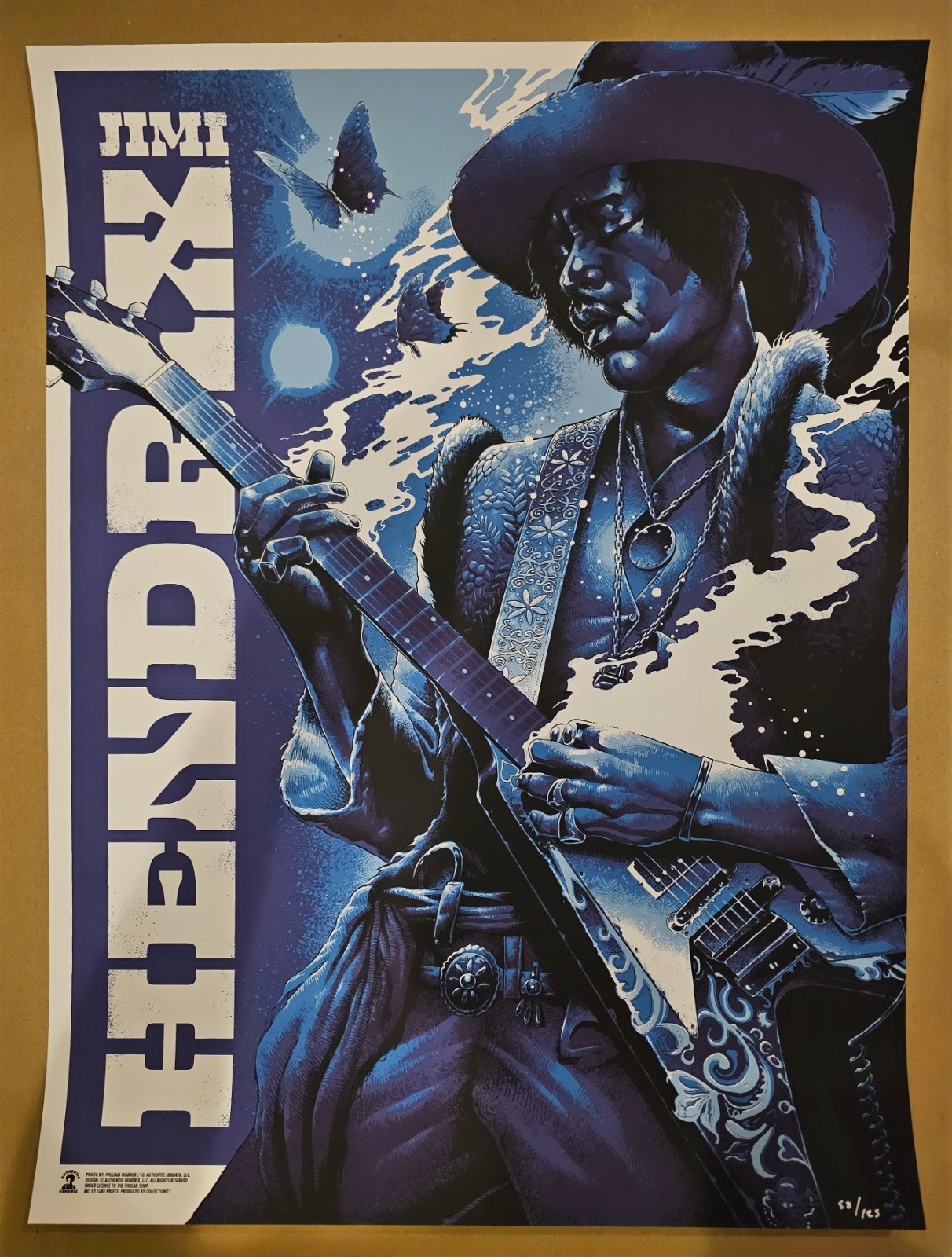 JIMI HENDRIX RARE NEW YORK COMIC CON 2022 LUKE PREECE POSTER xx/125