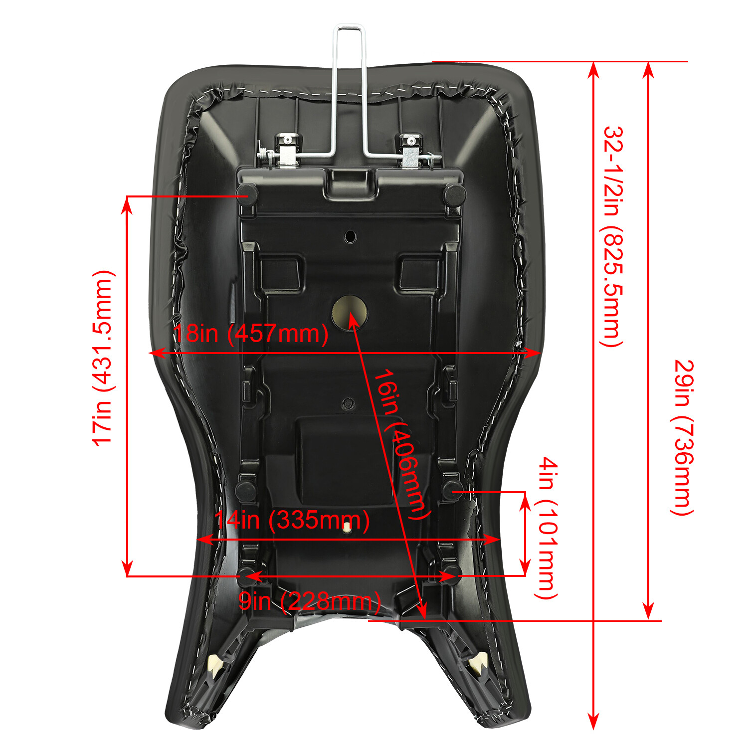 Complete Seat Black for Polaris Sportsman 500 2005-2013 Except Touring x2