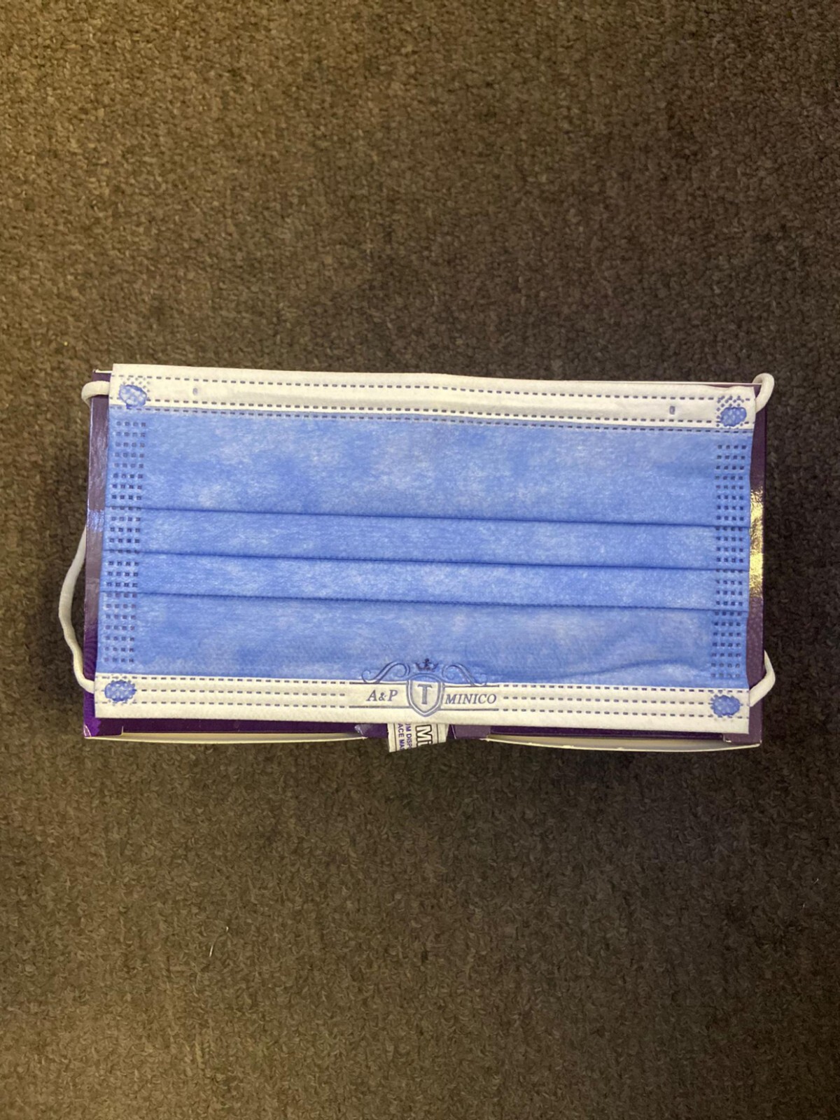 2500pcs Blue A&P Minico Disposable Face Masks 4 Layer Protection Level 3