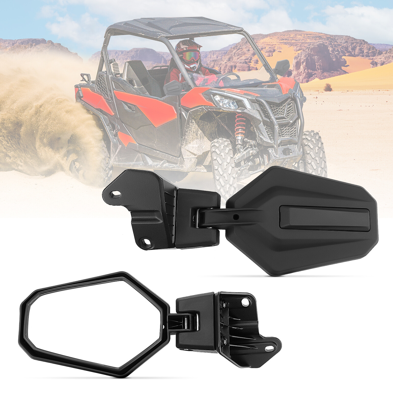 UTV Rear View Side Mirrors for 2018-2025 Can Am Maverick Sport/Trail 715003639