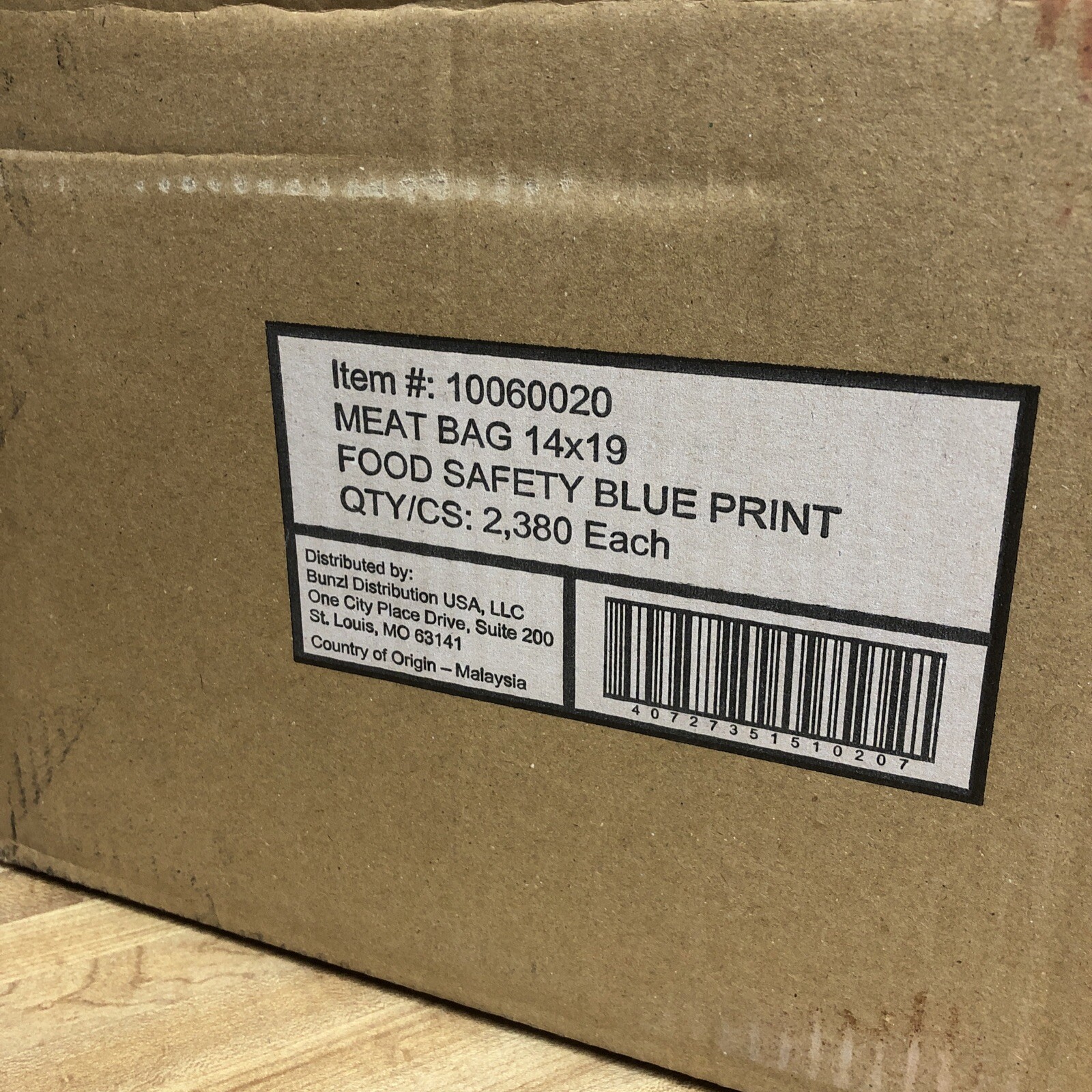 Box Of 4 Rolls Food Safety Plastic Meat Bags 14 x 19” 7952-7277 (2380 Bags) New