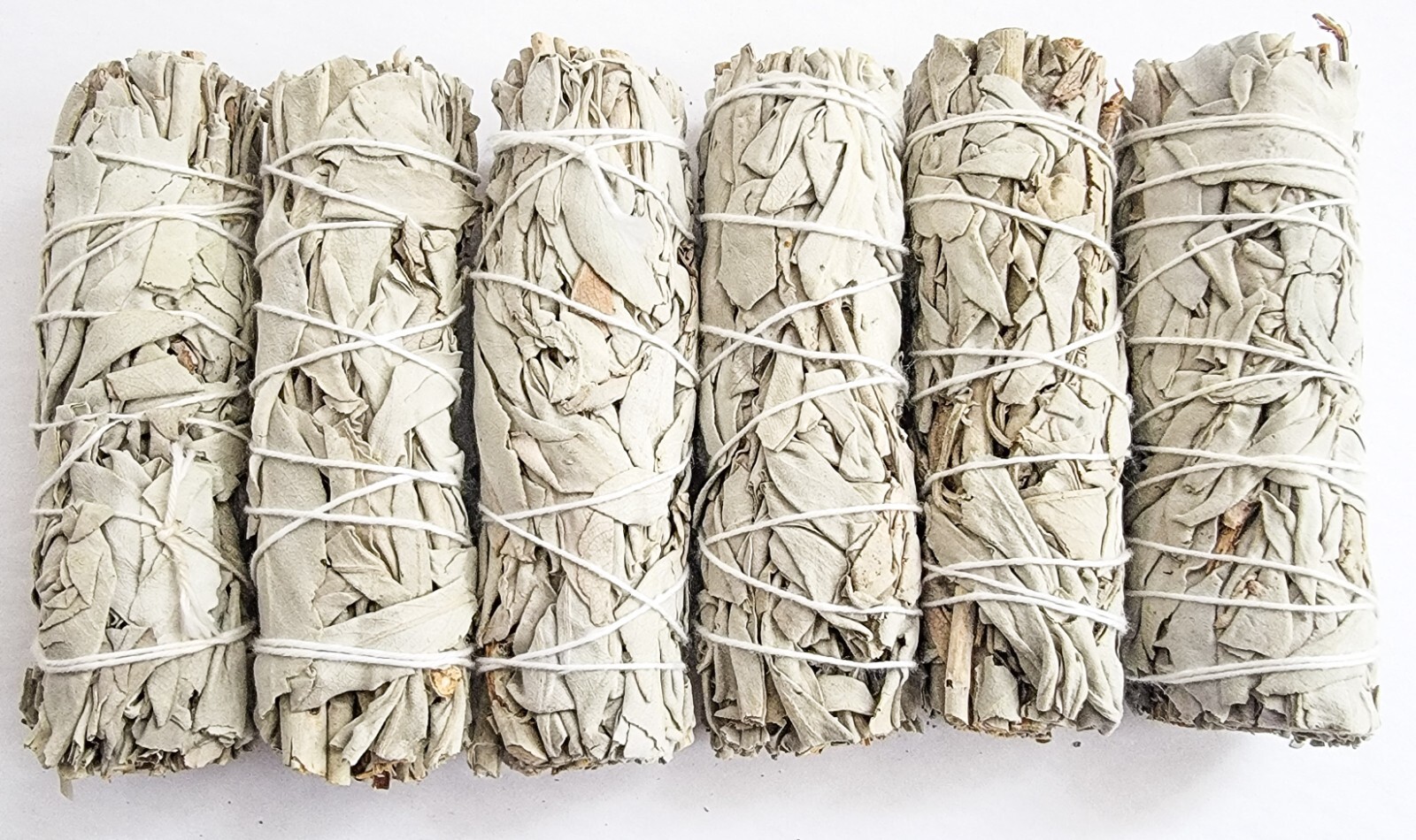6 pk White Sage Smudge 4 inch Stick for Smudging, House Cleansing - Free Ship!!