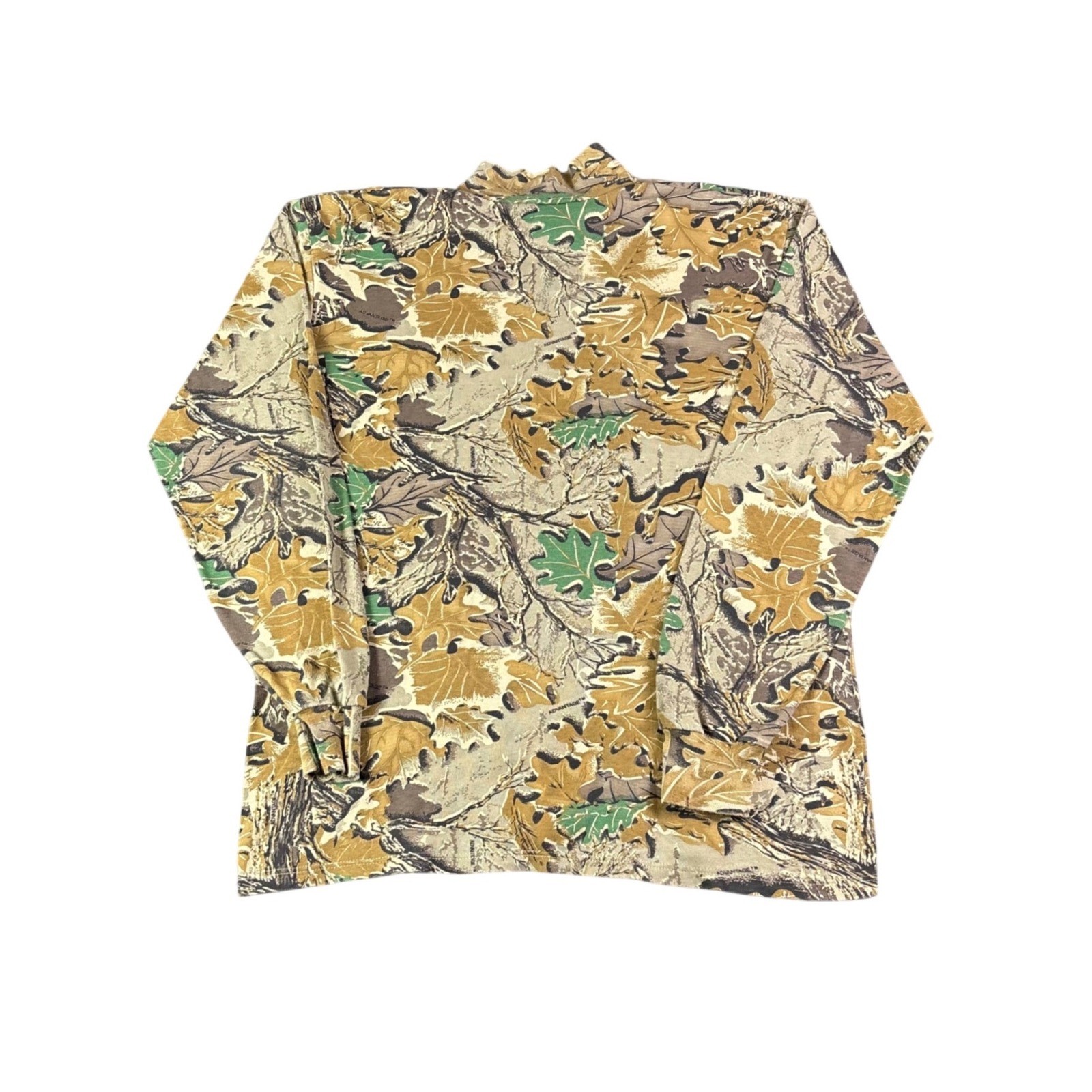 Duofold Camouflage Long Sleeve Mock Neck Shirt Men's Large Realtree Advantage