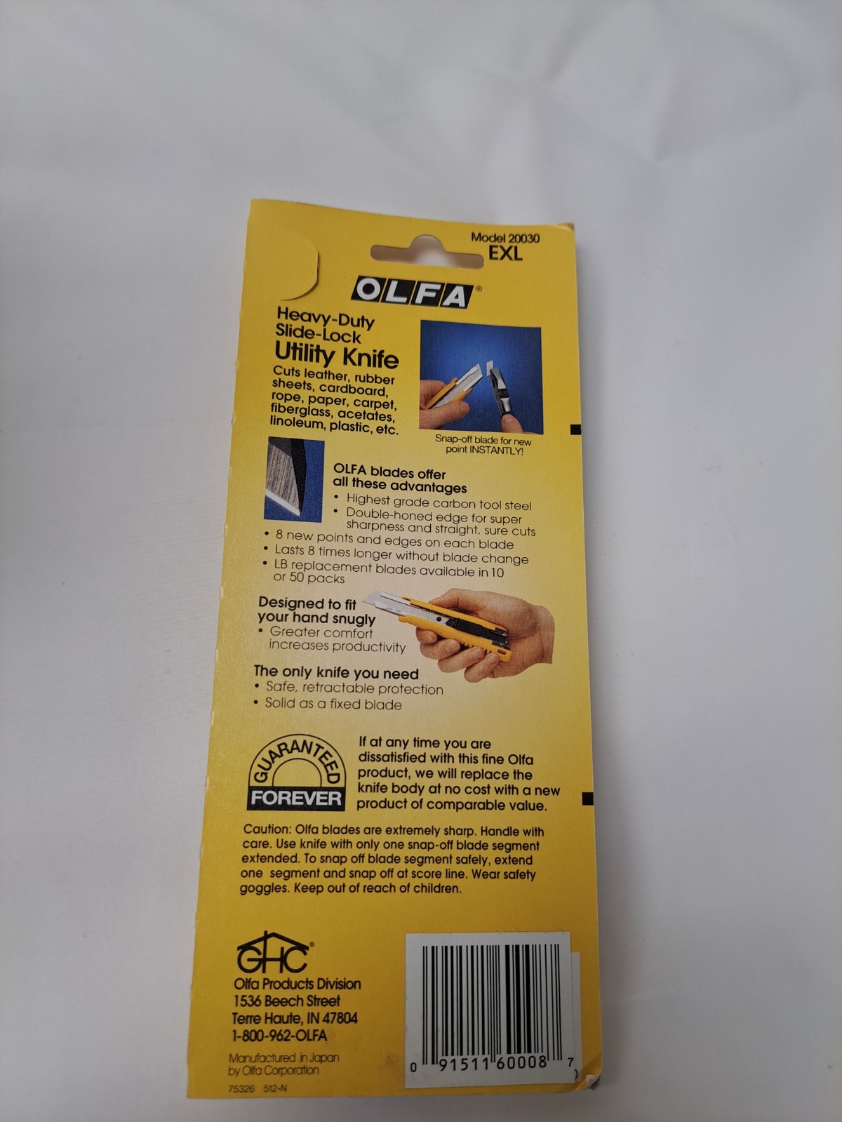 OLFA HEAVY-DUTY SIDE-LOCK UTILITY KNIFE MODEL 20030 EXL