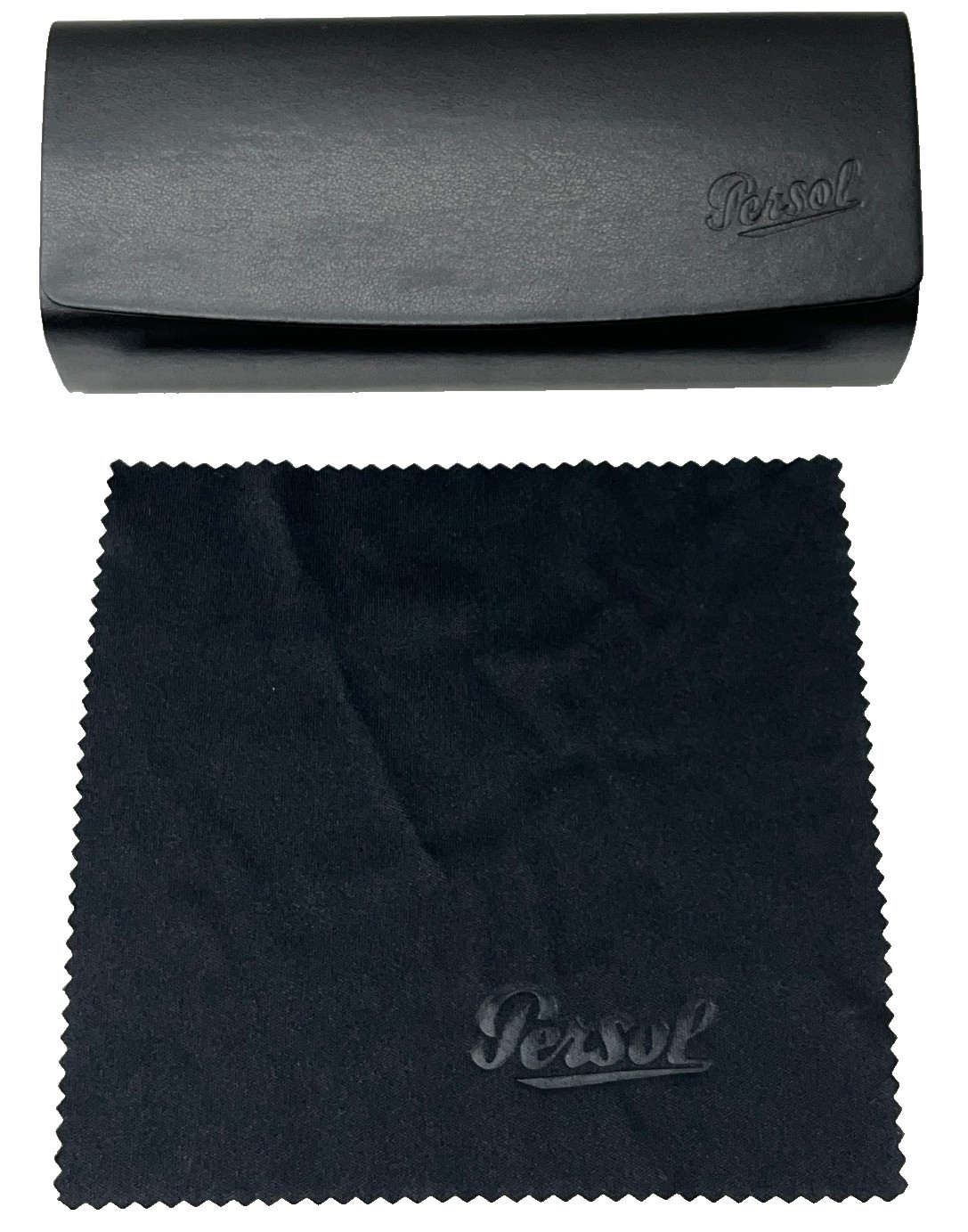 NEW PERSOL BLACK CLAMSHELL AUTHENTIC EYEWEAR EYEGLASSES GLASSES CASE ONLY