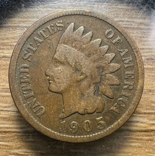 1905 Indian Head Cent - Actual Coin Shown - Free Shipping & Tracking INV#102