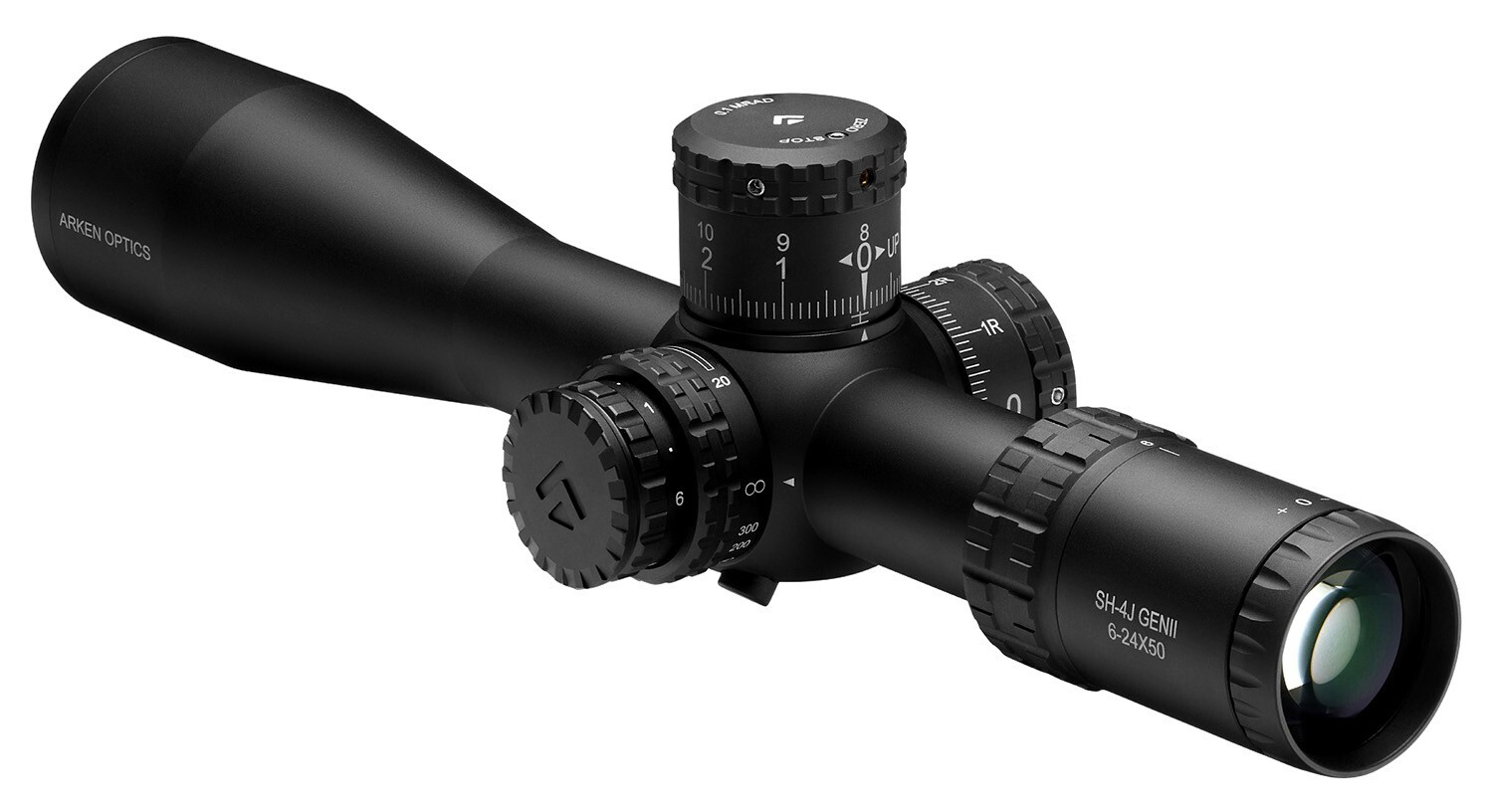 Arken Optics SH-4J GENII 6-24X50 FFP MIL VHR Reticle with Zero Stop - 34mm Tube