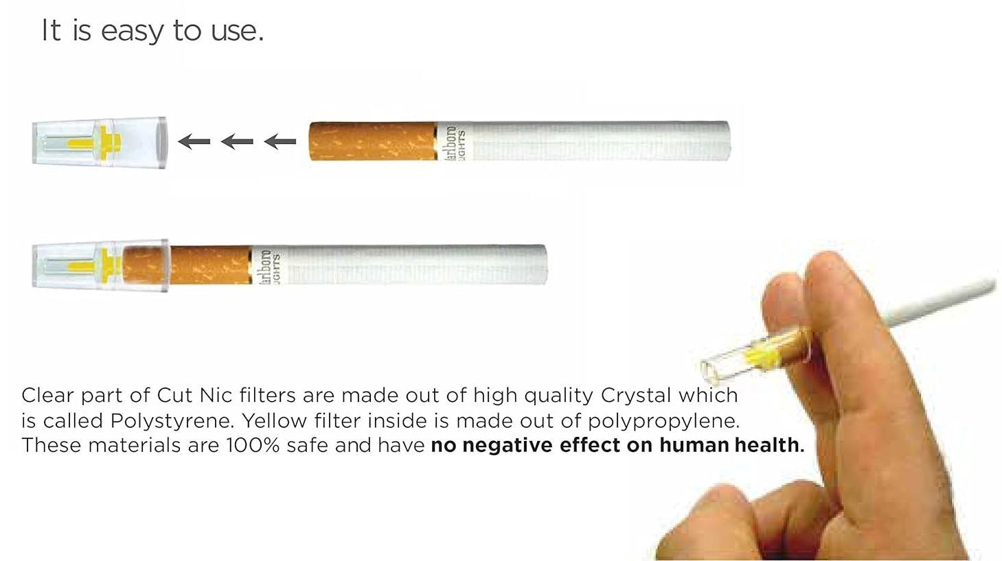 10 Packs NIC-OUT Cigarette (300 Disposable Filters) + 5 FREE LIGHTERS ~ COMBO