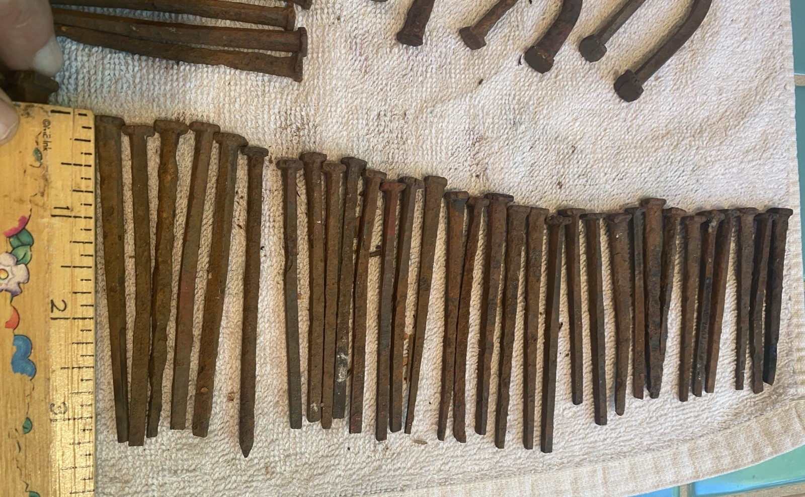 Antique Vtg Square Nails Lot 1 1/2” To 3” Almost 4#