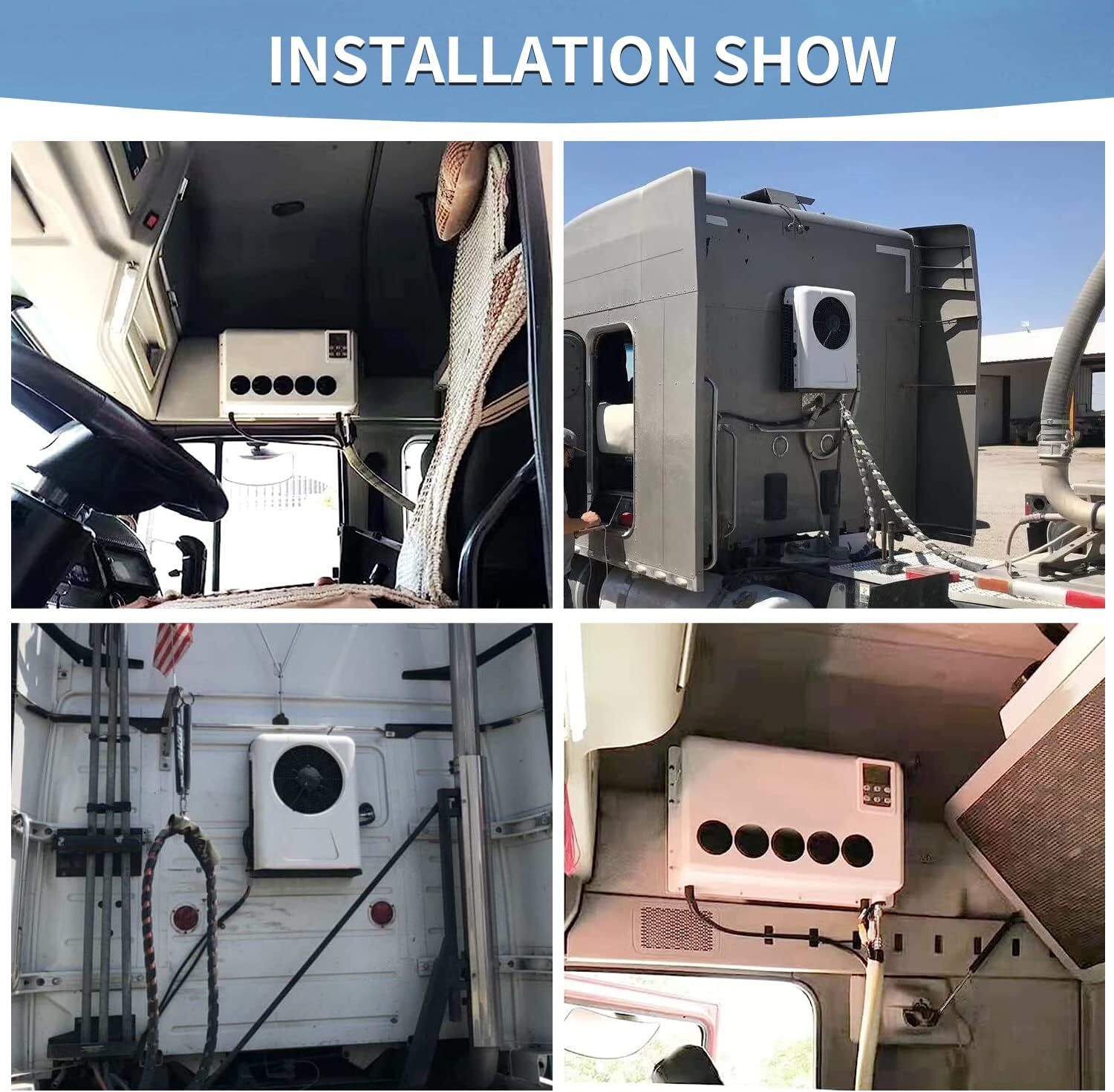 12000BTU 12V Truck Cab Air Conditioner Split AC for Semi Trucks Bus RV Caravan