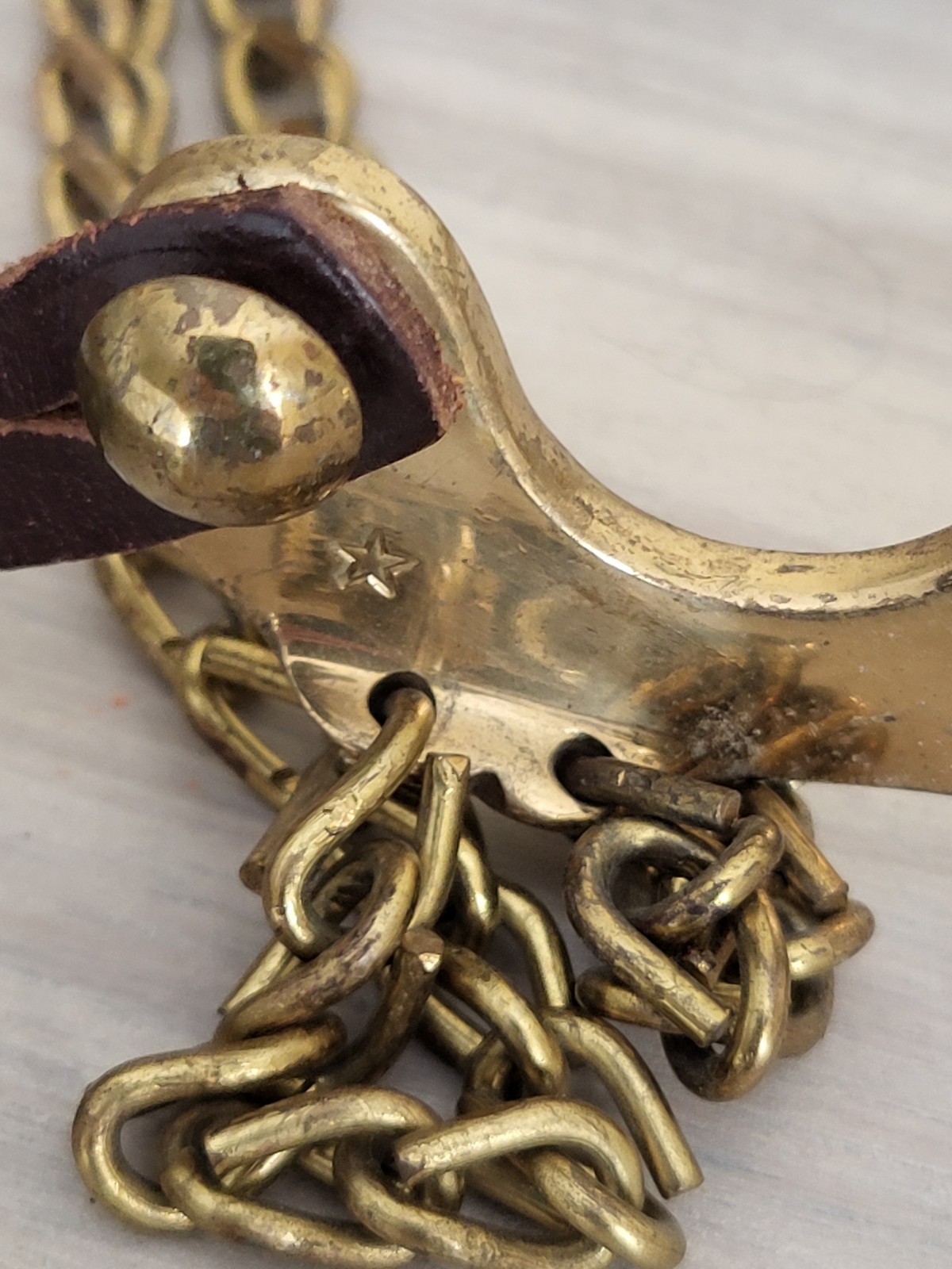 HERCULES BRONZE SPURS Horse Head Star