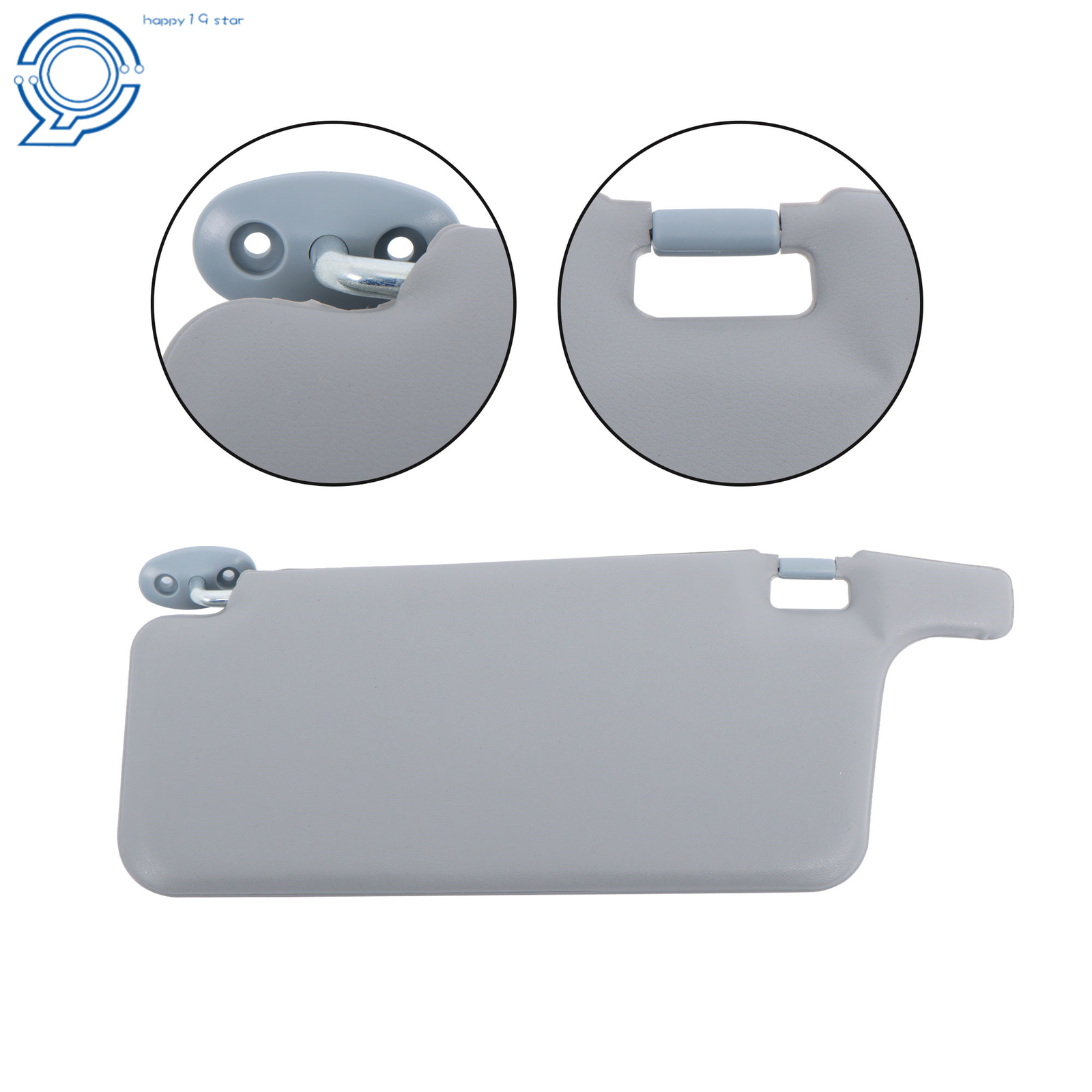 Driver Left+Right Passenger Sun Visors For 1996-2001 Honda Civic Gray Color LHD