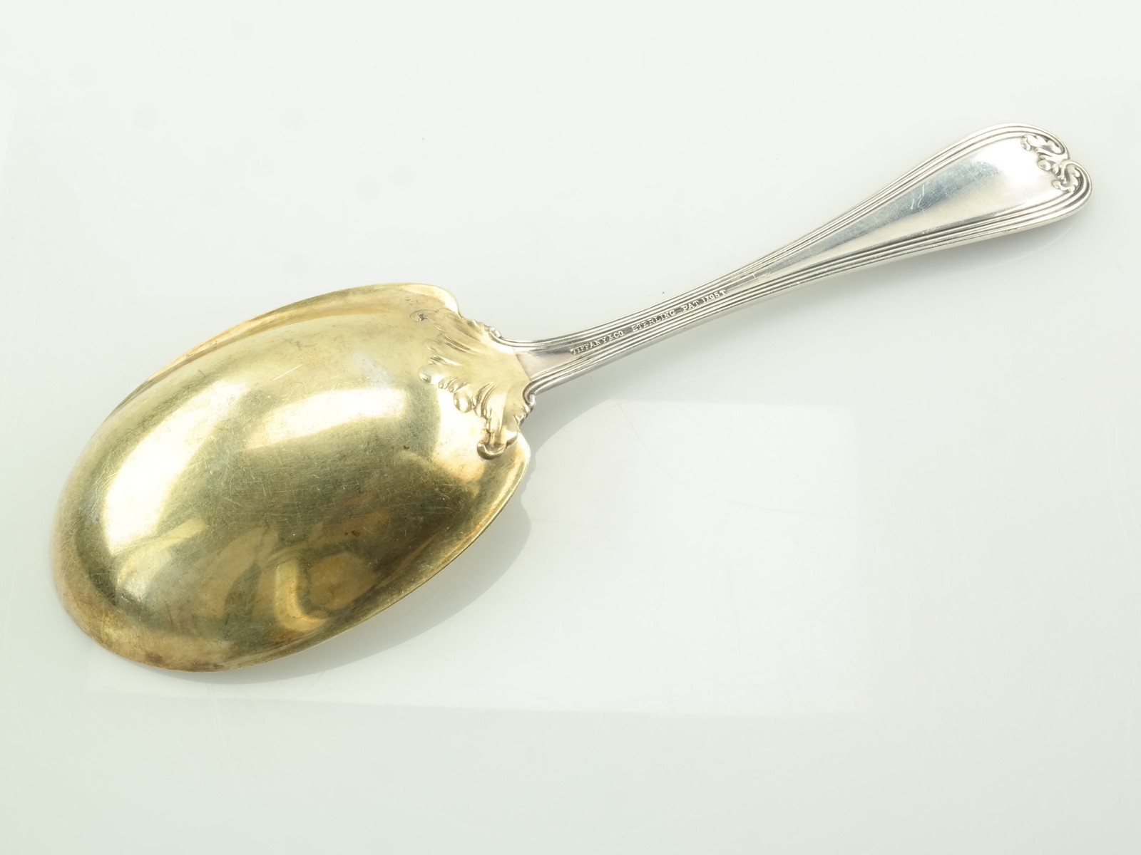Tiffany & Co Sterling Silver Monogrammed Serving Spoon Colonial 73.1gm