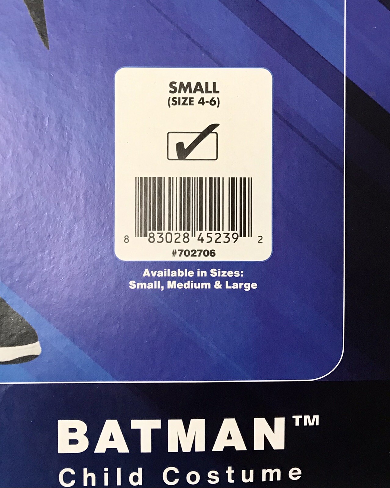 Rubies DC WB Batman Child Halloween Costume 3 Pieces Set Black Multiple Sizes