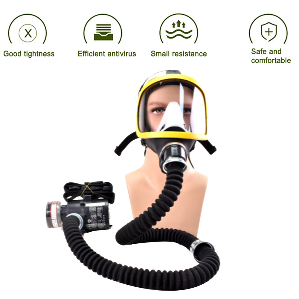 Electric Full Face Gas Mask Constant Flow Respirator Supplied Air Fed System